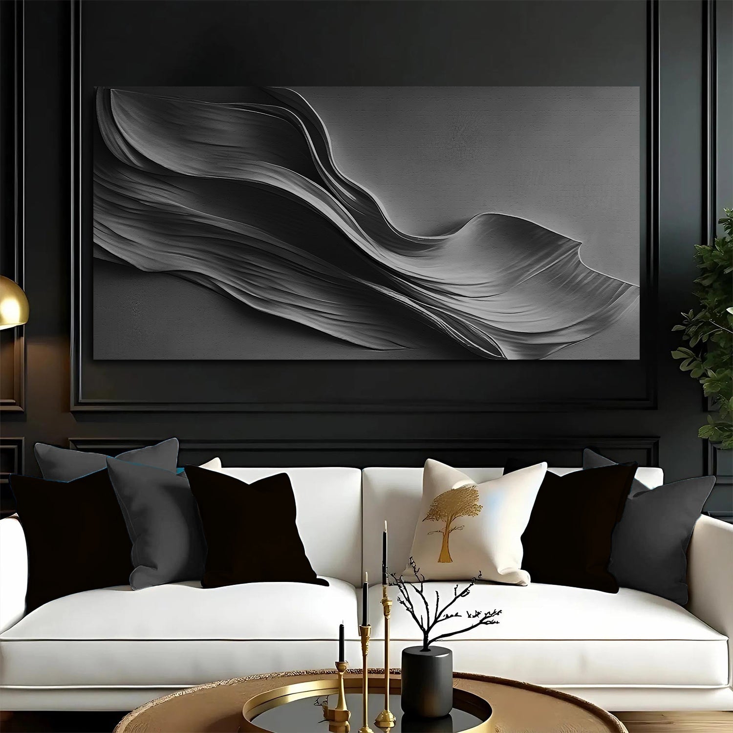 Black Minimalist Wall Art on sale at MyriadMart