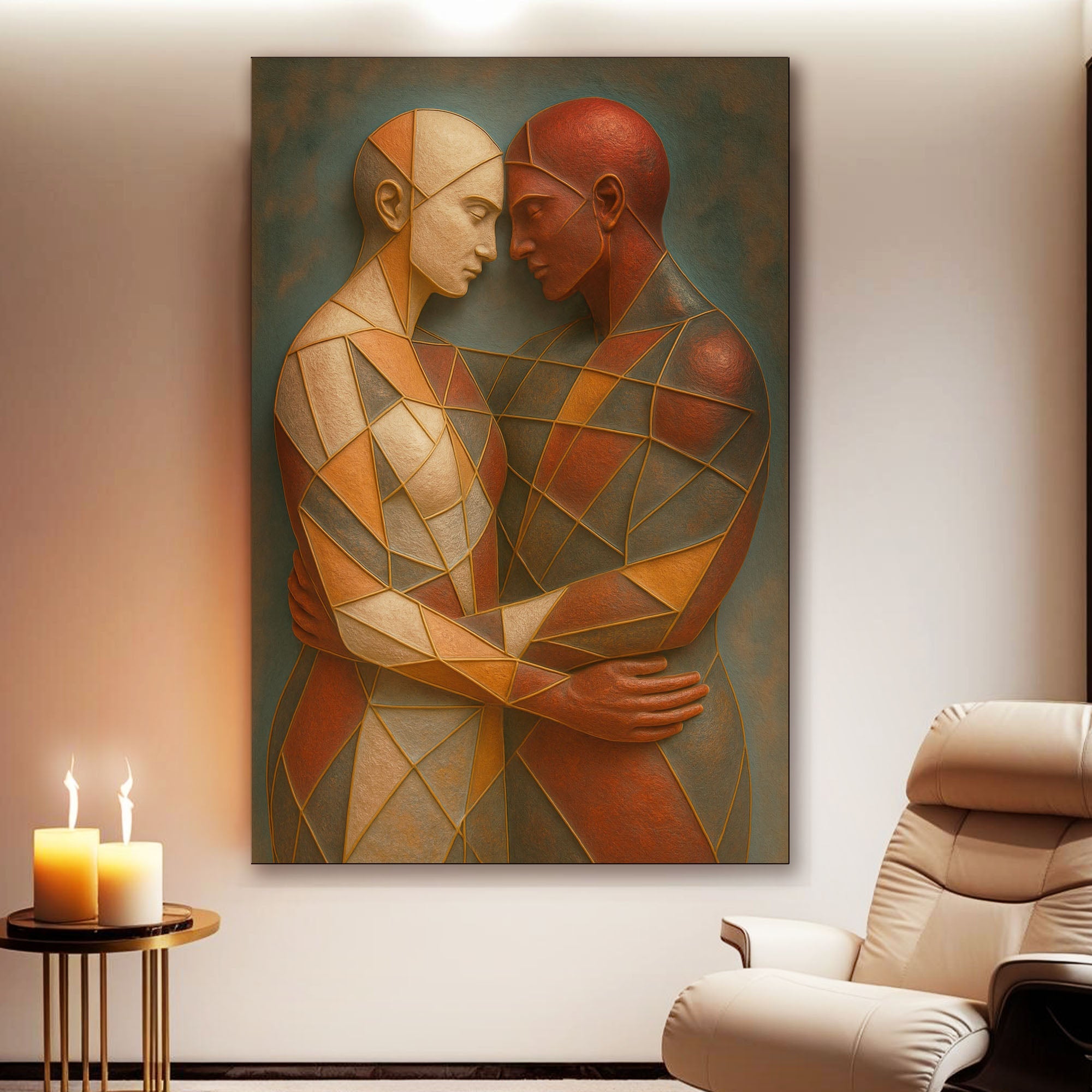 Embrace of Geometry Abstract Wall Art III on sale at MyriadMart