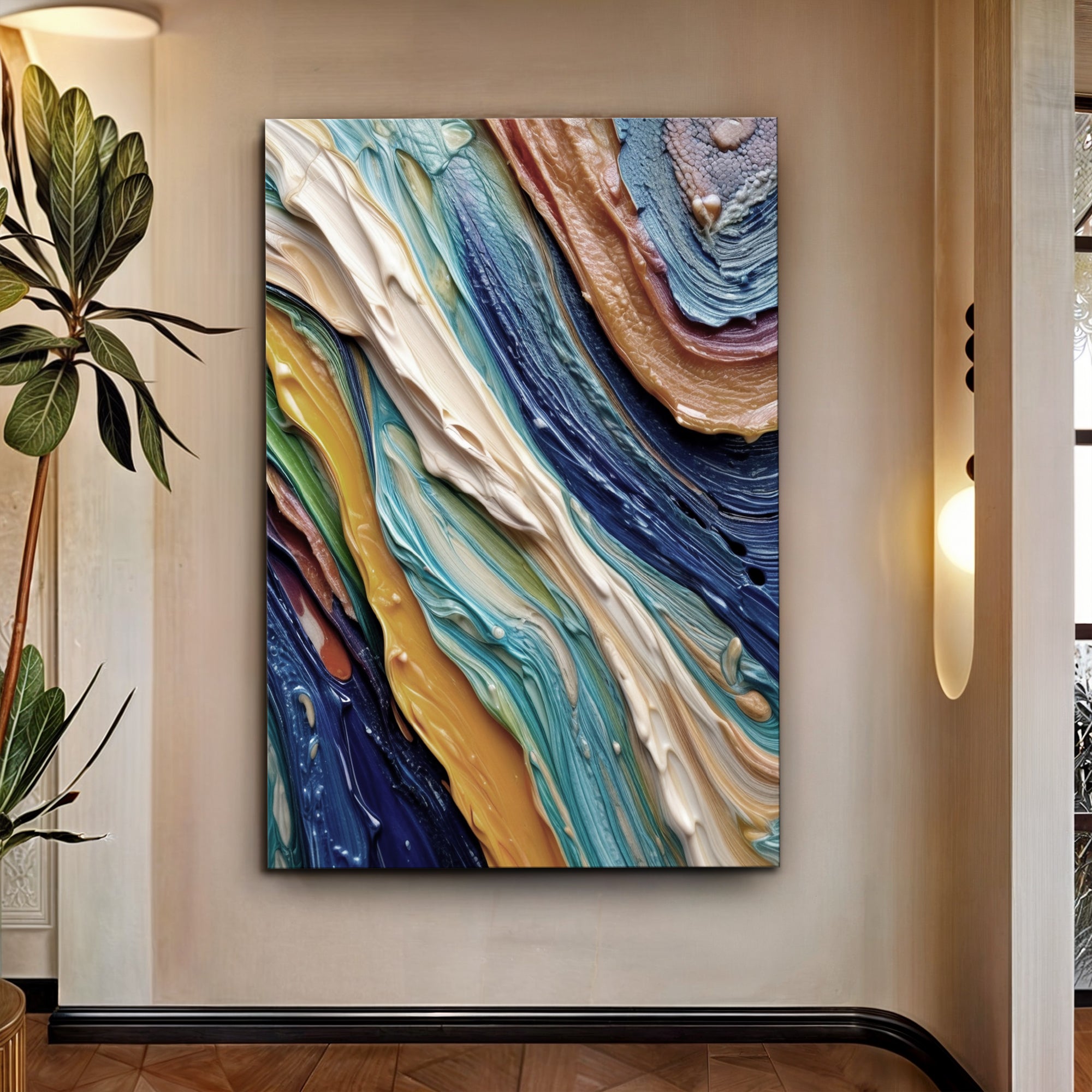 Ocean Waves Impasto Wall Art on sale at MyriadMart