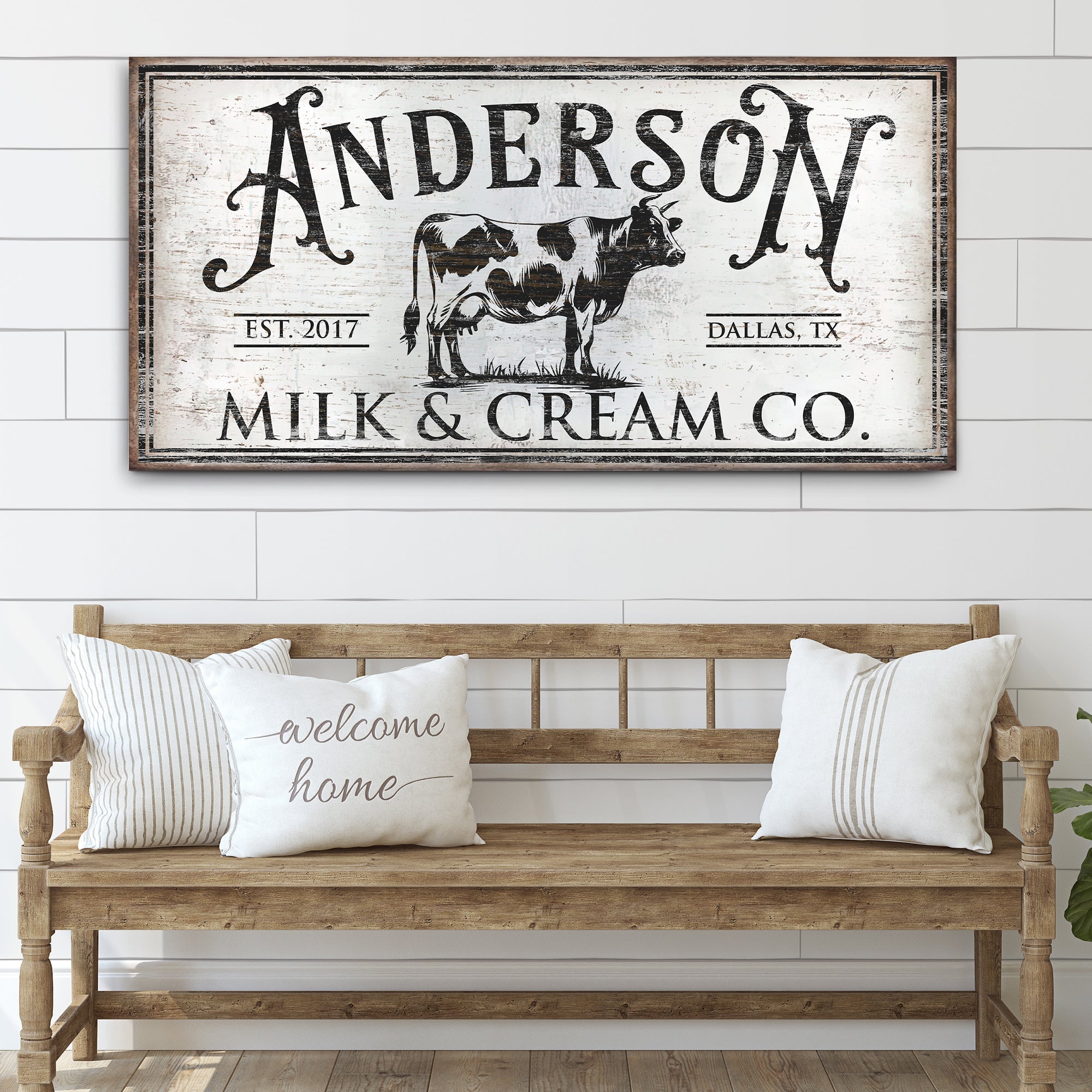 Personalized Milk & Cream Co Sign on sale at MyriadMart
