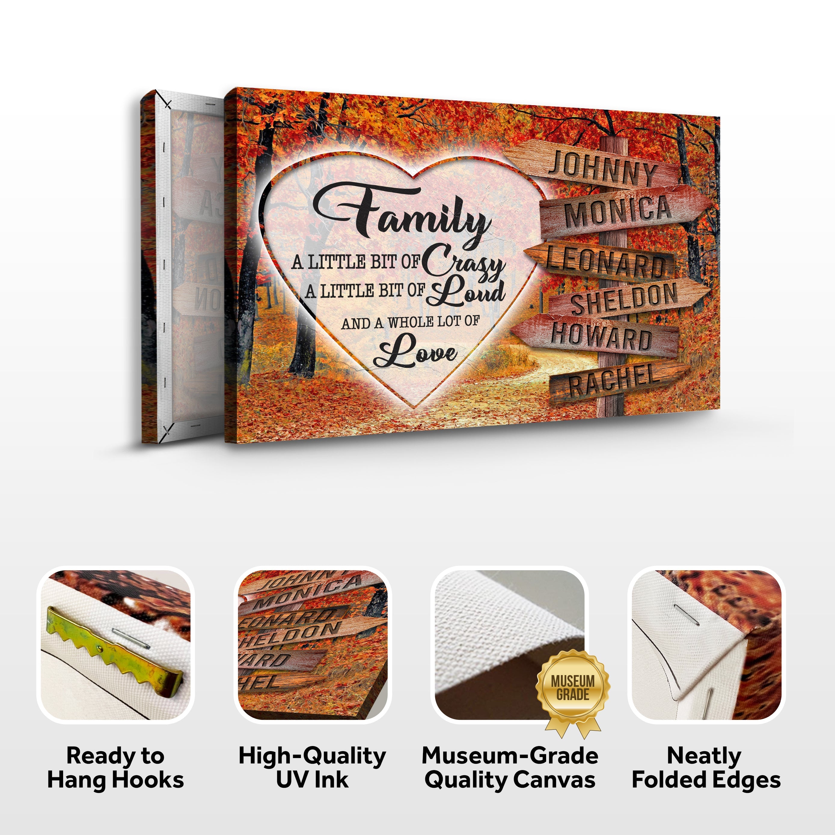 A Lot of Love Family Names Sign III on sale at MyriadMart
