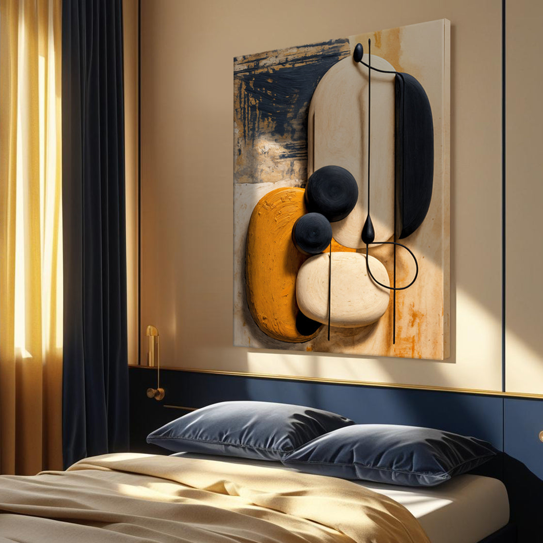 Orange Abstract Harmony Wall Art on sale at MyriadMart