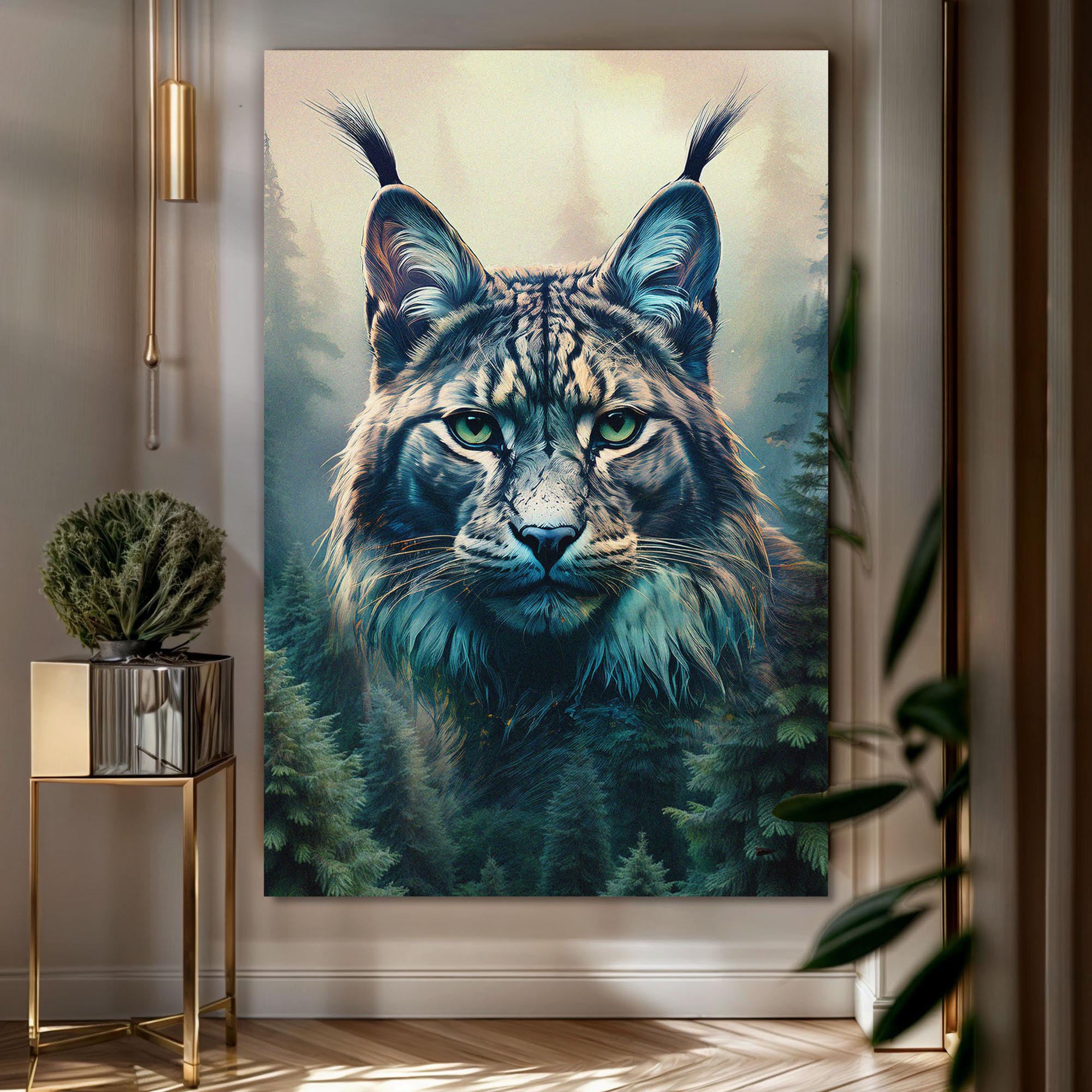 Lynx Double Exposure Wall Art on sale at MyriadMart