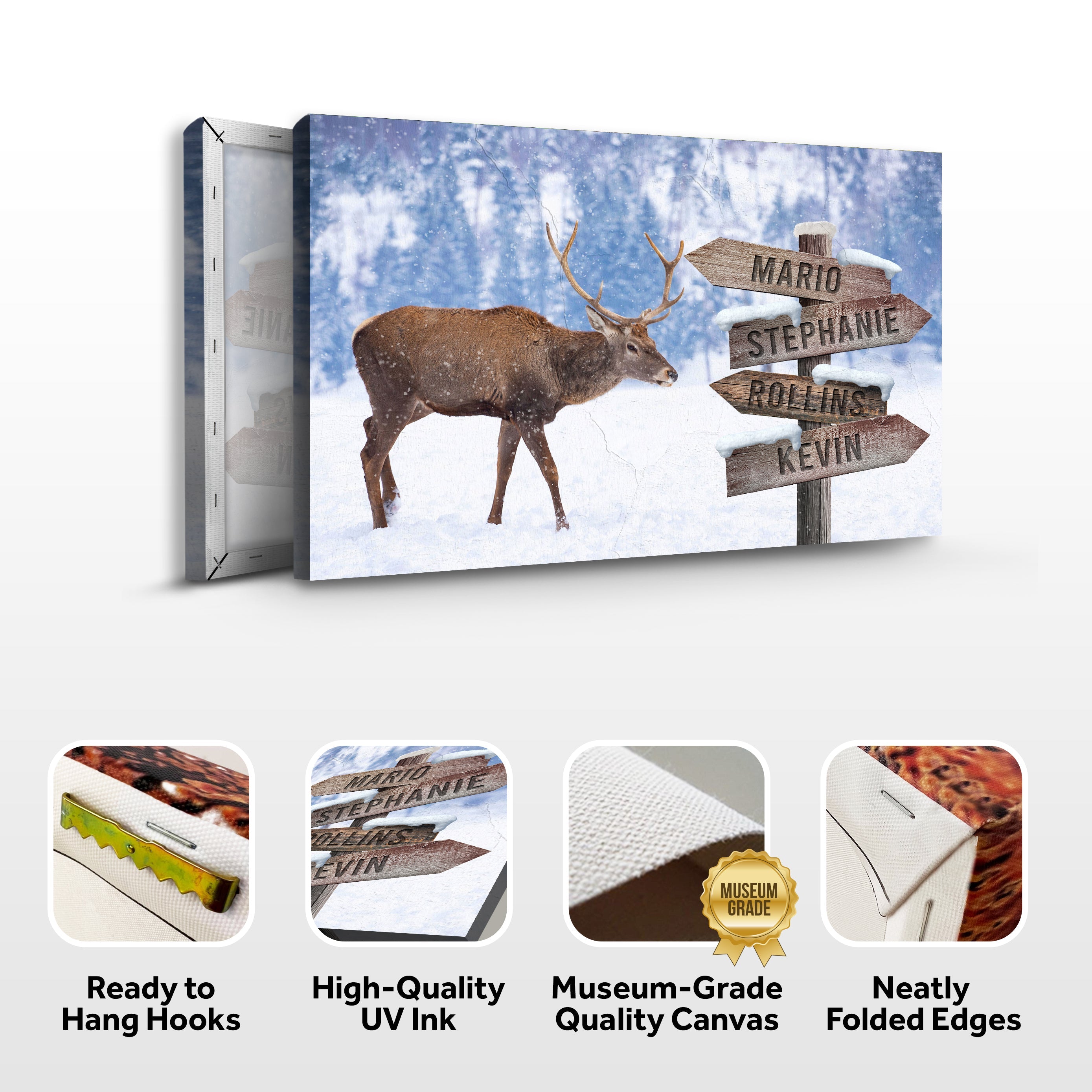 Deer Family Names Sign on sale at MyriadMart