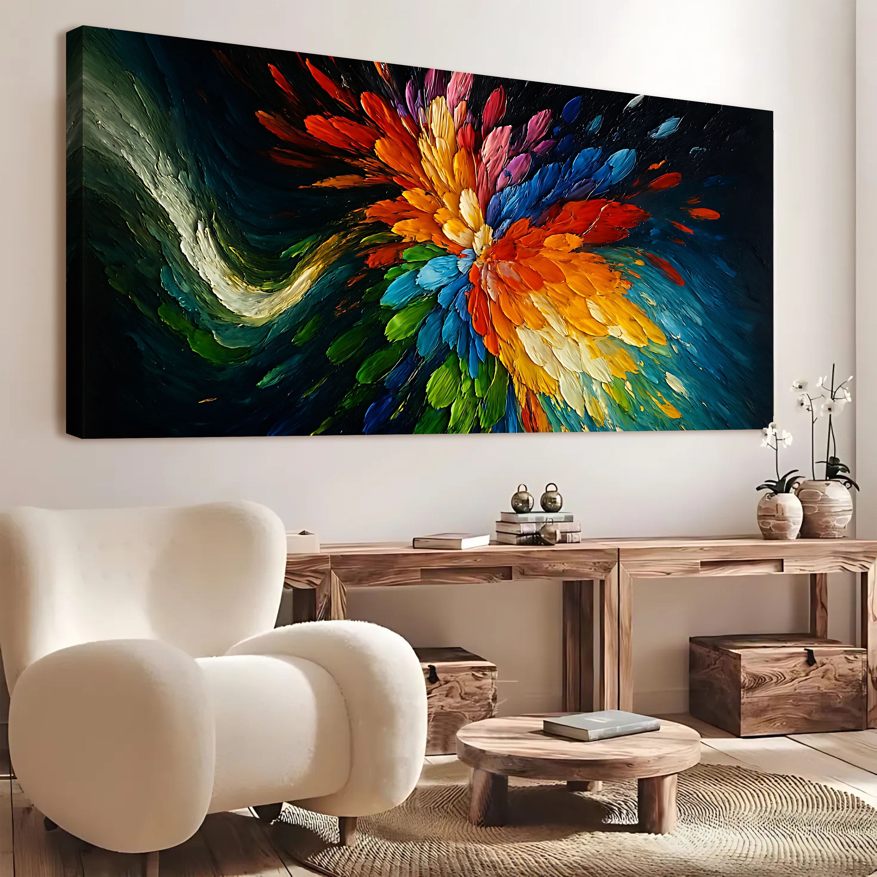 Cosmic Burst Impasto Wall Art on sale at MyriadMart