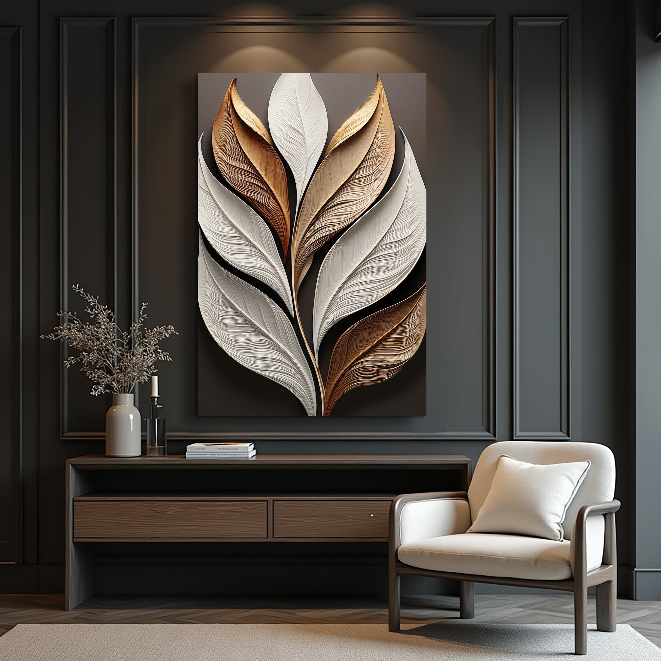 Elegant 3D Leaf Wall Art on sale at MyriadMart