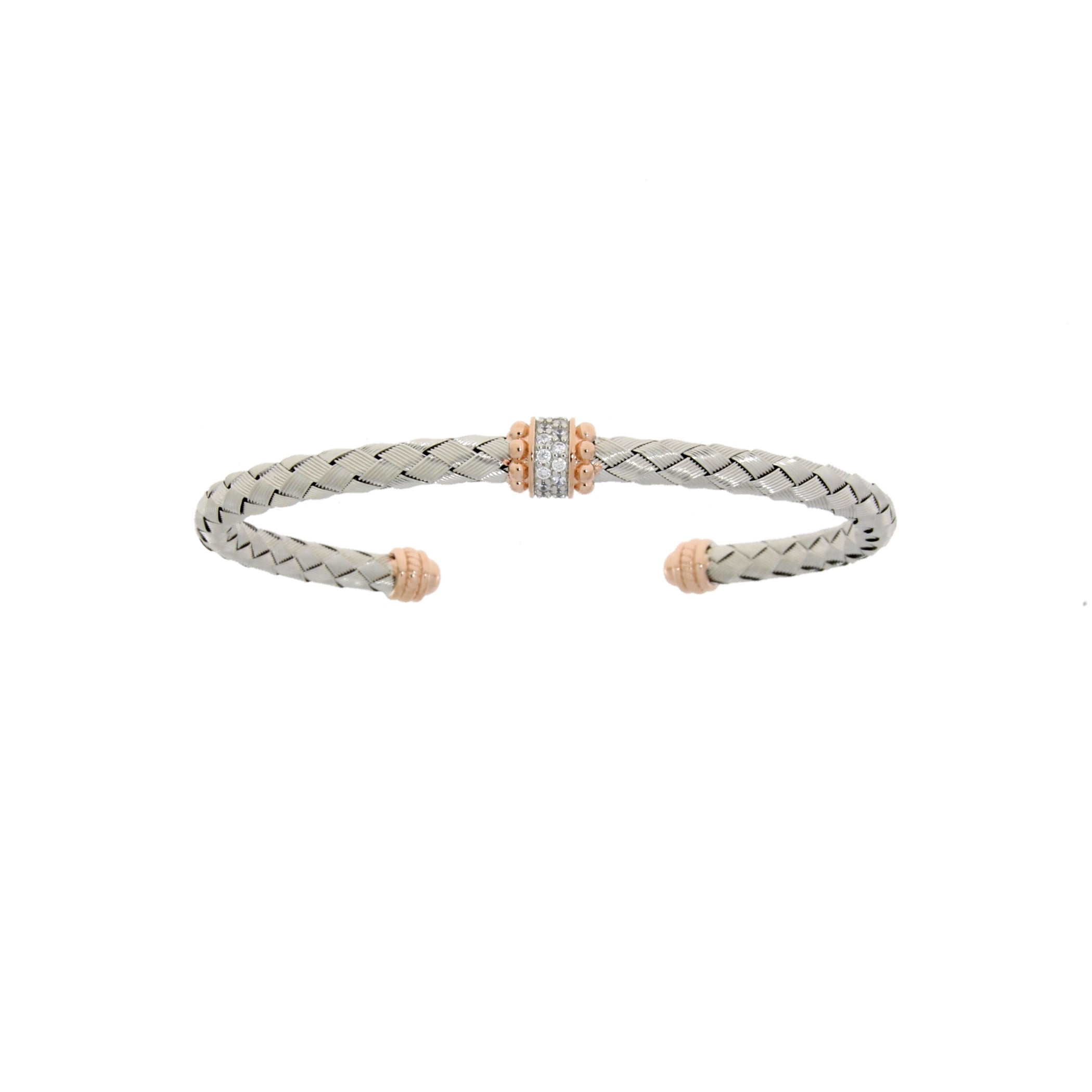 Cubic Zirconia Bangle Bracelet Sterling Silver on sale at MyriadMart
