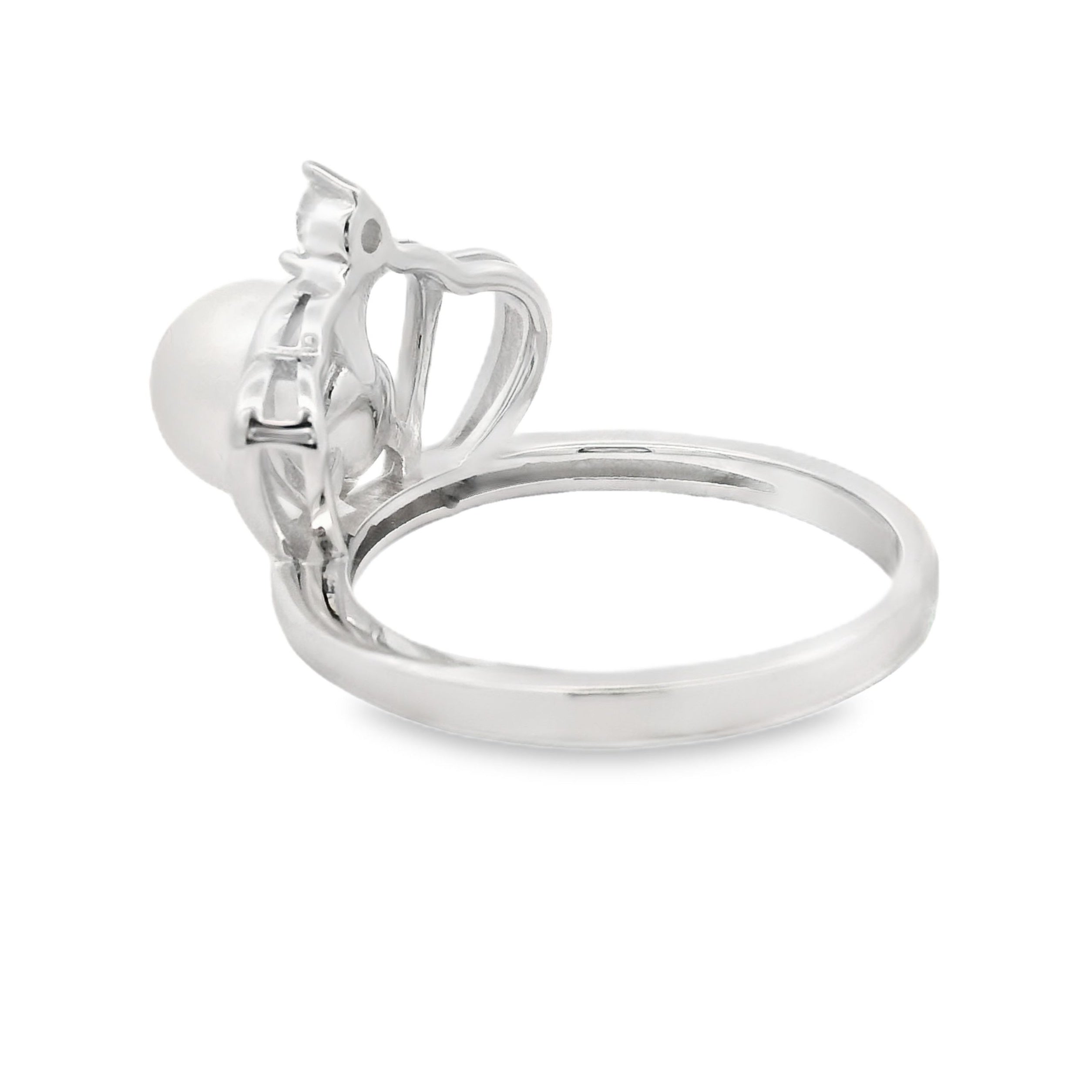 FW Pearl Cubic Zirconium Ring Sterling Silver on sale at MyriadMart