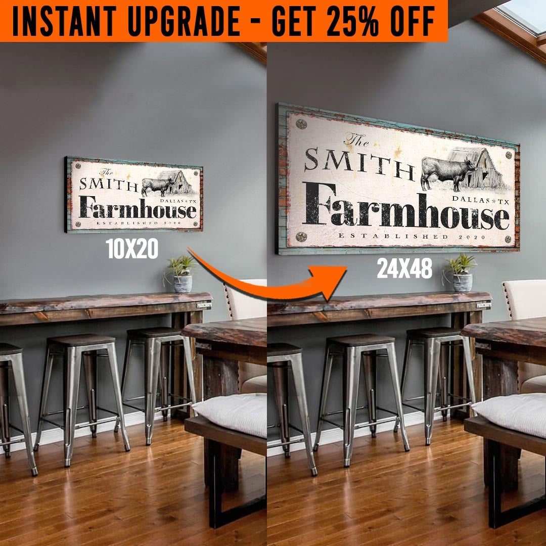 Upgrade Your 'Farmhouse' Fam 1039 - Style 3 Canvas To 24x48 Inches on sale at MyriadMart