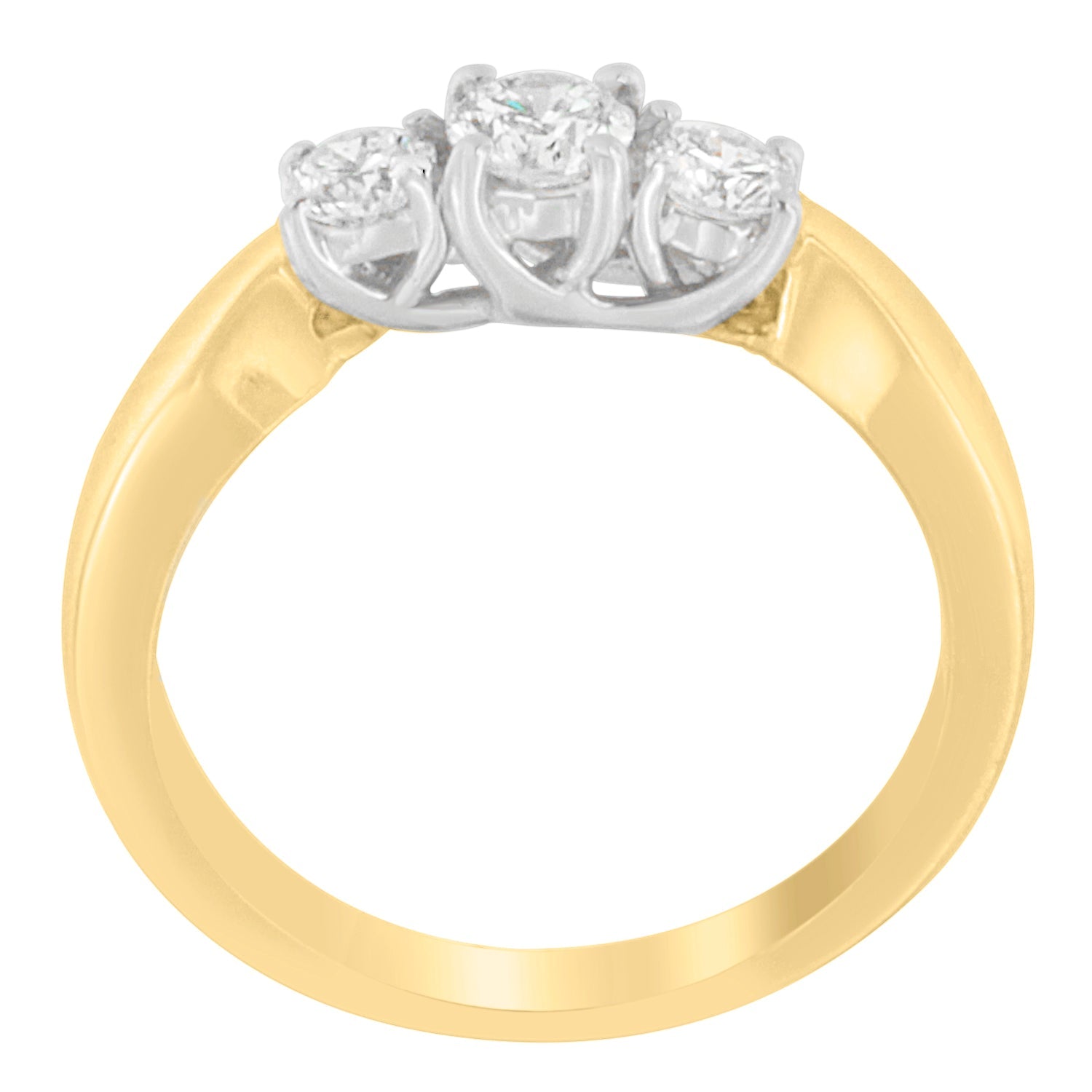 14K Two-Toned Gold 1/2 CTTW Round-cut Diamond Ring G-H, SI1-SI2 on sale at MyriadMart