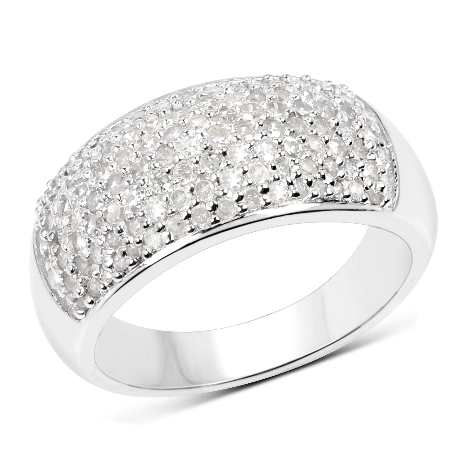0.96 Carat Genuine White Diamond .925 Sterling Silver Ring on sale at MyriadMart