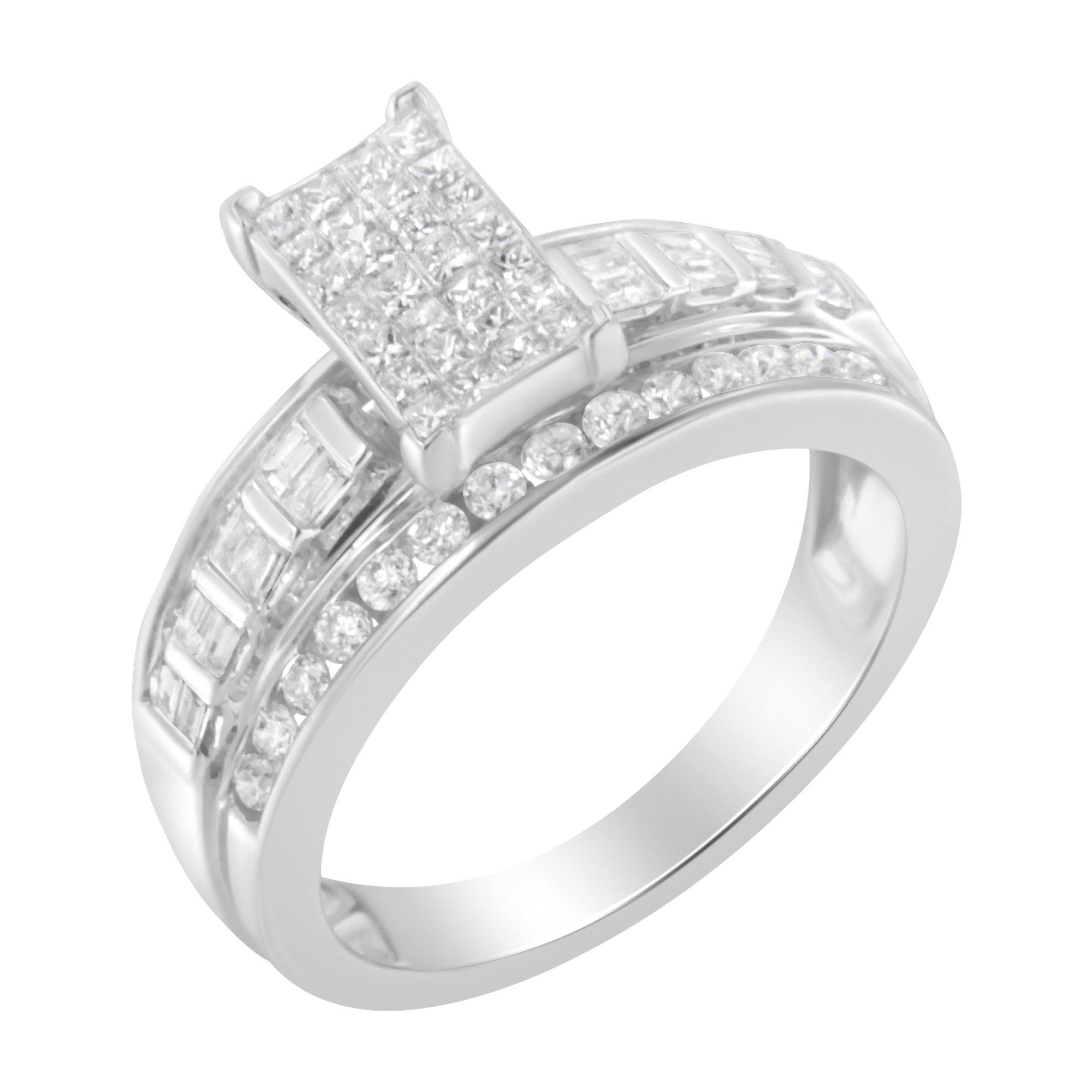 10KT White Gold Diamond Composite Ring 1 cttw, H-I Color, SI2-I1 Clarity on sale at MyriadMart
