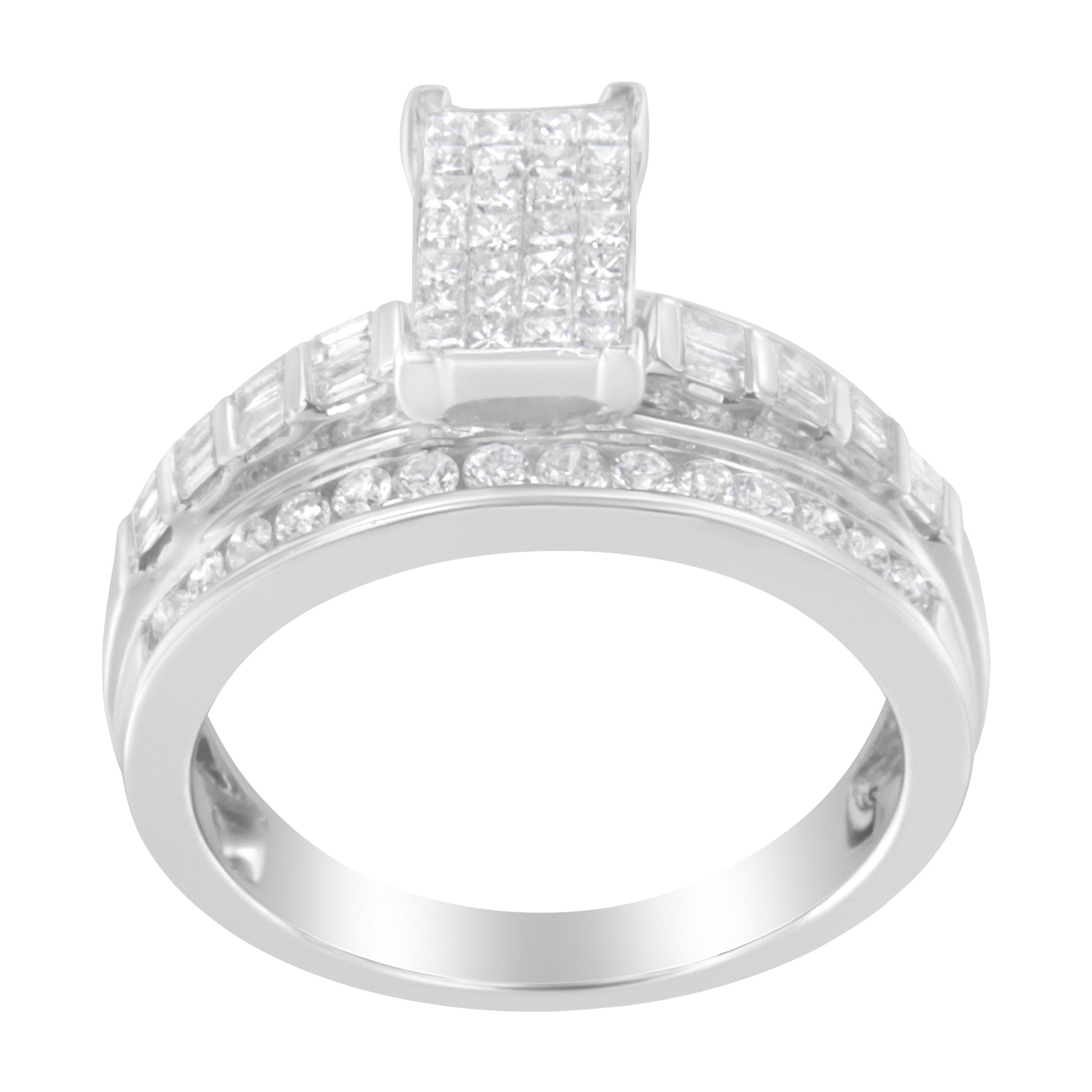 10KT White Gold Diamond Composite Ring 1 cttw, H-I Color, SI2-I1 Clarity on sale at MyriadMart