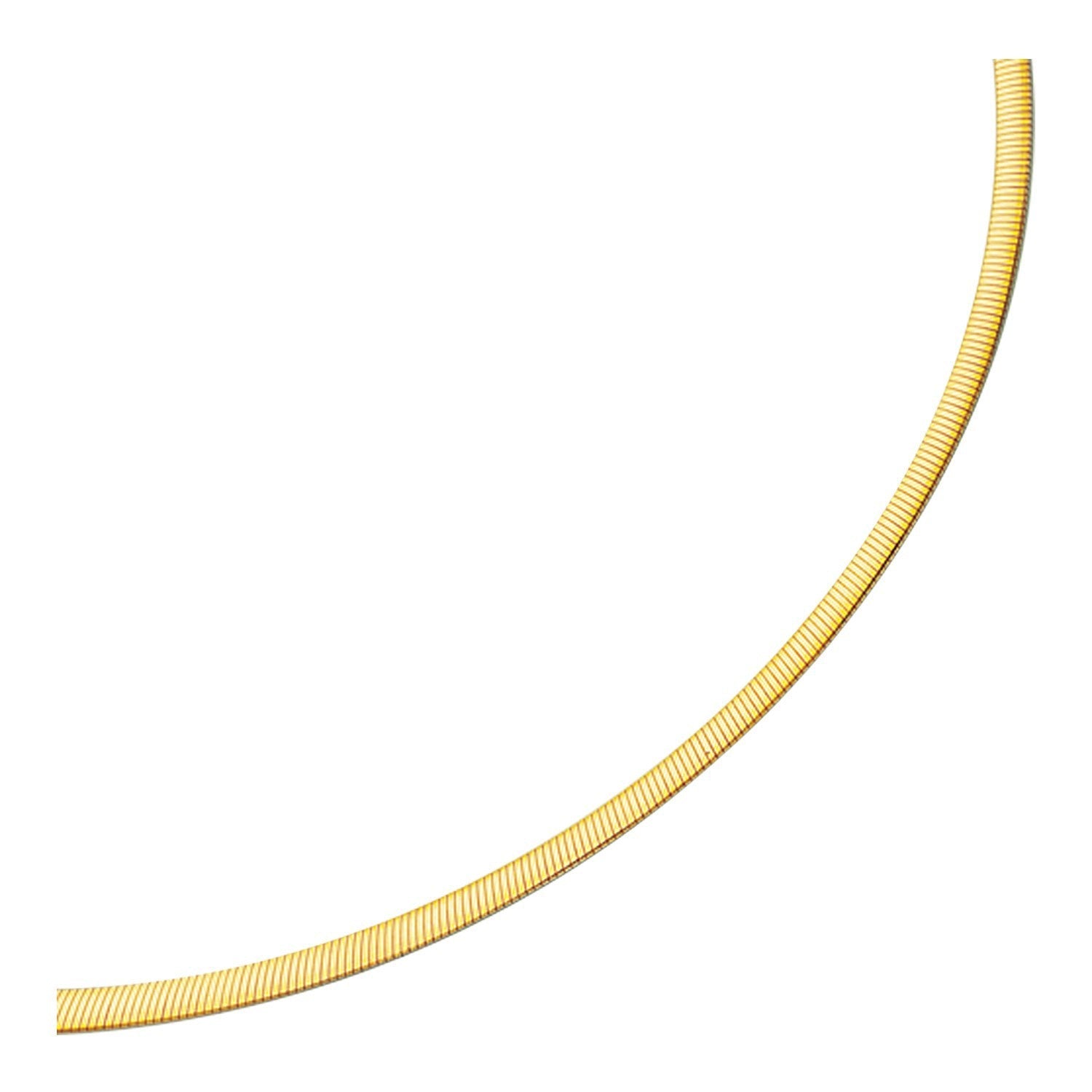 4.0mm 14k Two Tone Gold Reversible Omega Necklace on sale at MyriadMart