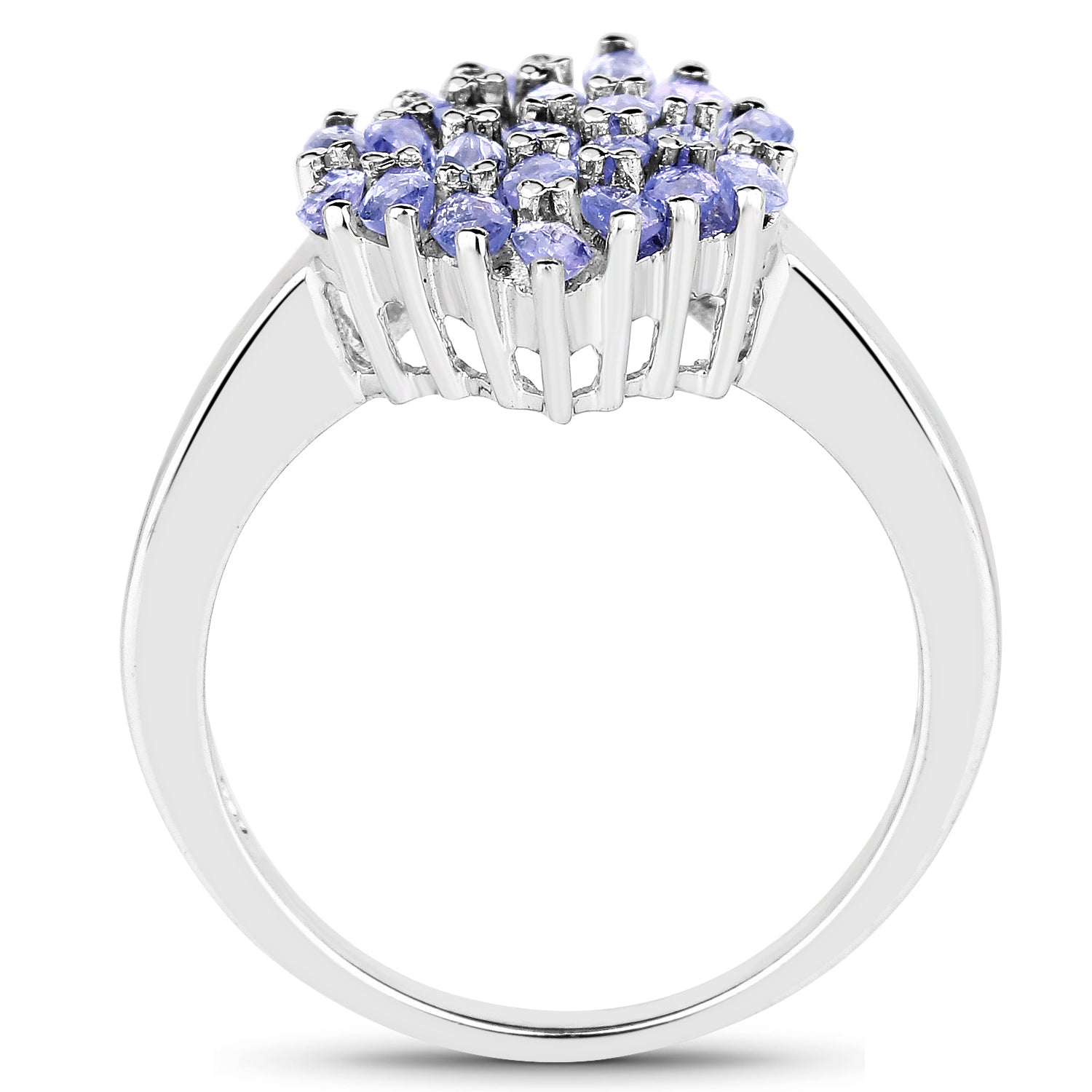 1.84 Carat Genuine Tanzanite .925 Sterling Silver Ring on sale at MyriadMart