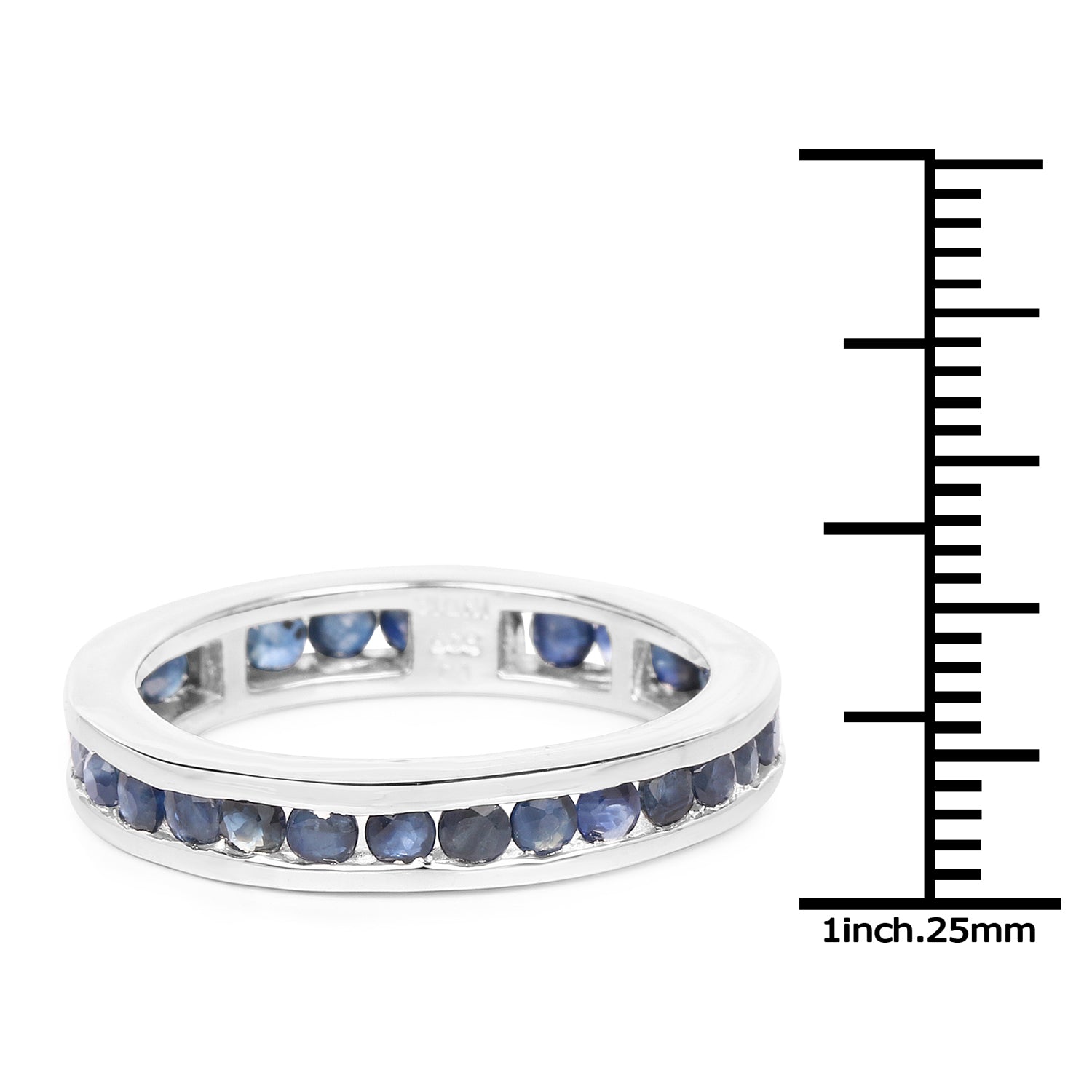 2.00 Carat Genuine Blue Sapphire .925 Sterling Silver Ring on sale at MyriadMart