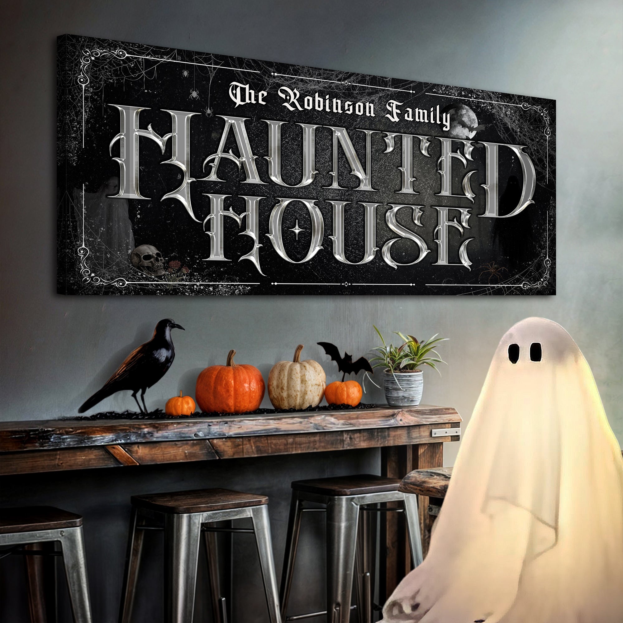 Personalized Haunted House Halloween Sign III on sale at MyriadMart
