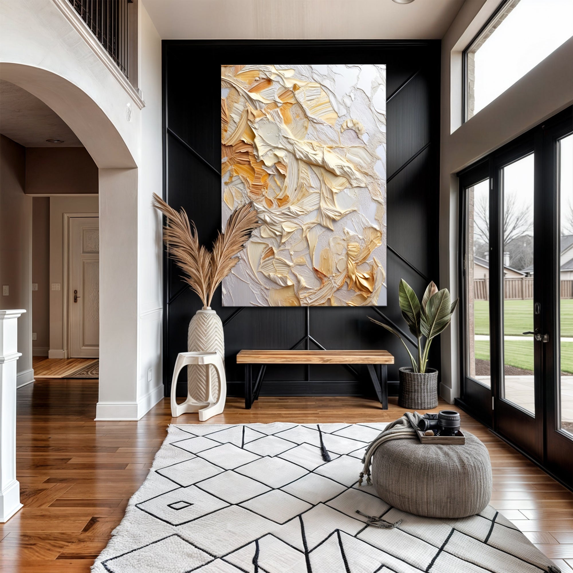 Minimalist Wave Abstract Impasto Wall Art on sale at MyriadMart