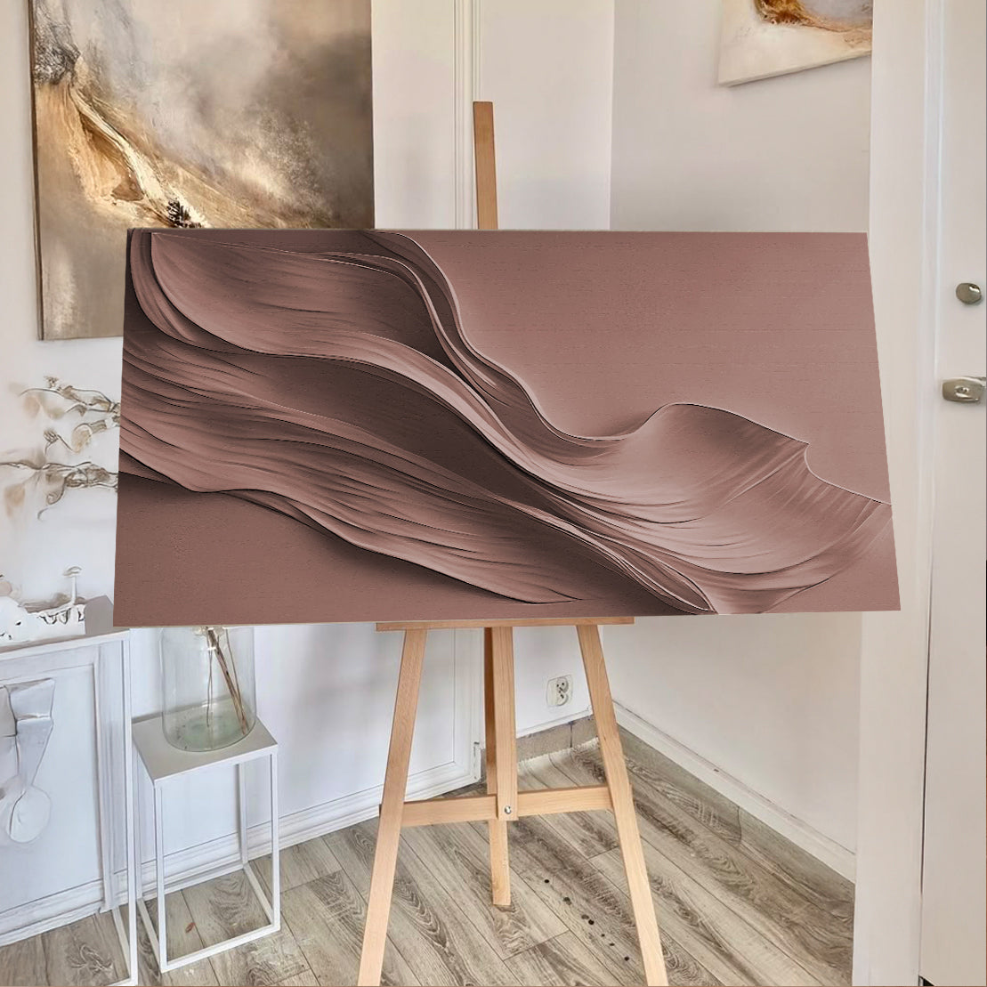 Warm Terracotta Minimalist Wall Art on sale at MyriadMart