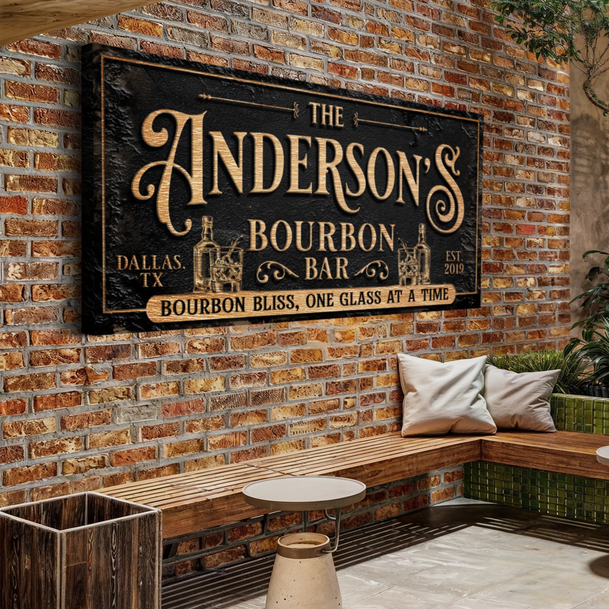Personalized Bourbon Bar Sign III on sale at MyriadMart