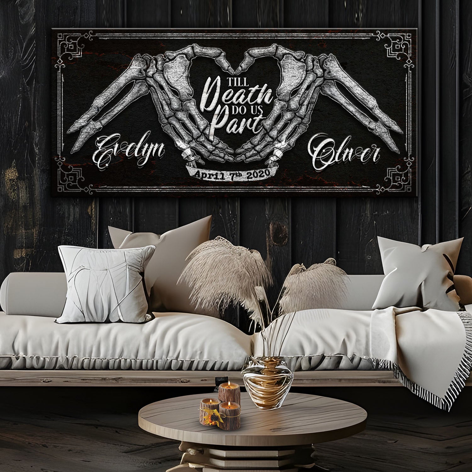 Till Death Do Us Part Skeleton Couple Sign IV on sale at MyriadMart