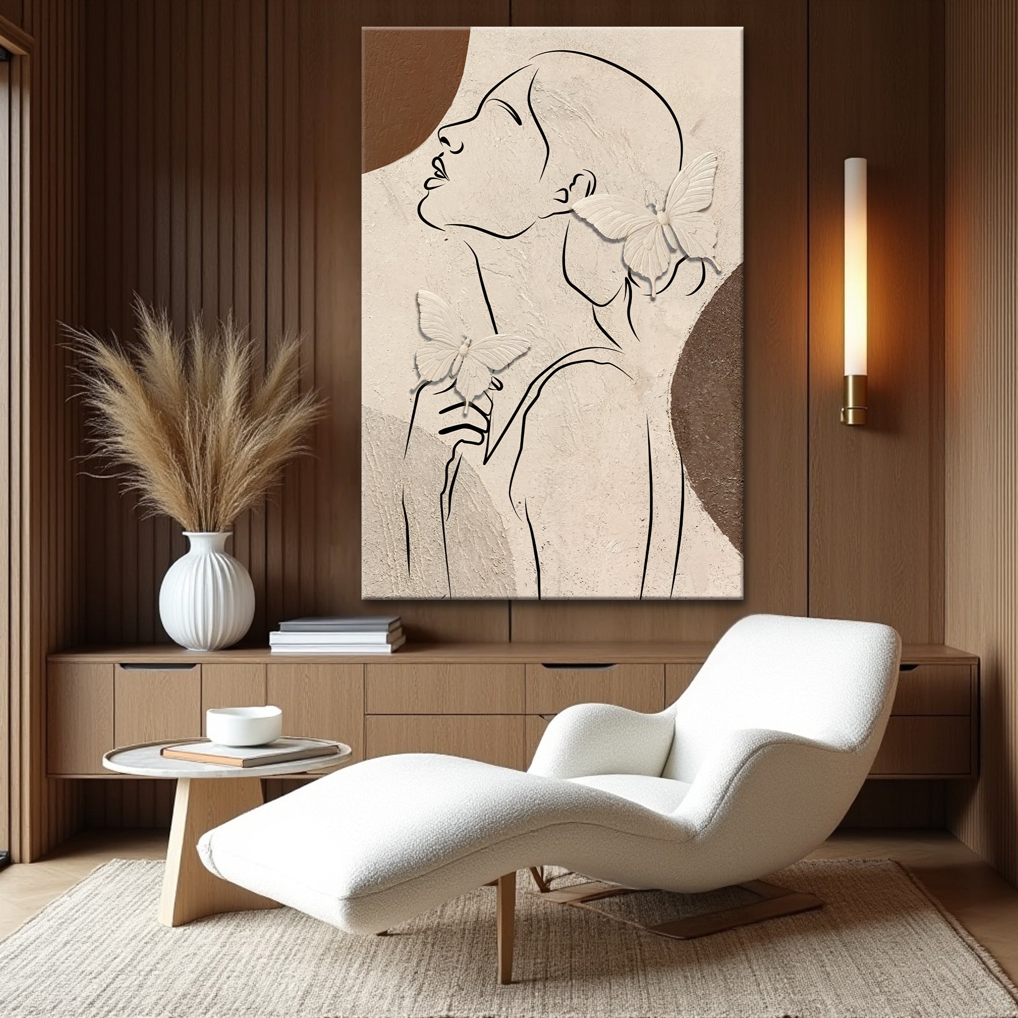 Minimalist Woman Line Art Canvas Wall Art on sale at MyriadMart