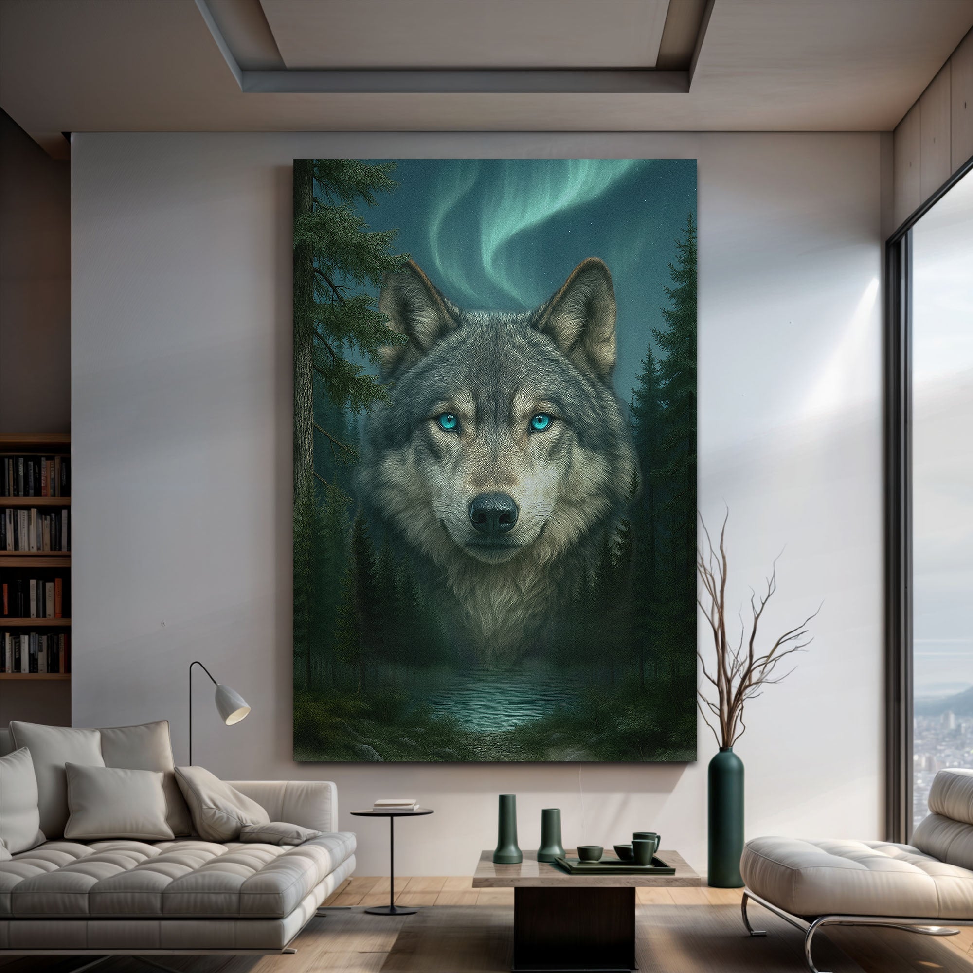 Wolf Northern Symphony Wall Art on sale at MyriadMart