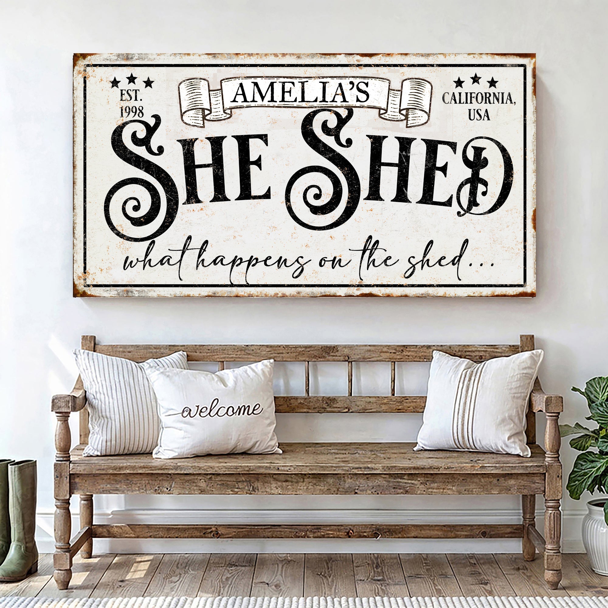 Personalized She Shed Sign IV on sale at MyriadMart
