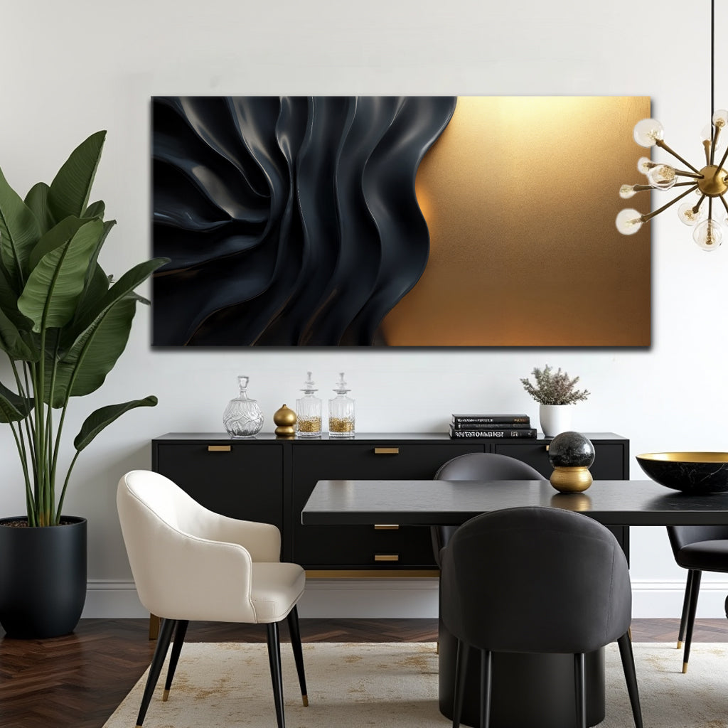 Black And Gold Minimalist Abstract XIII on sale at MyriadMart
