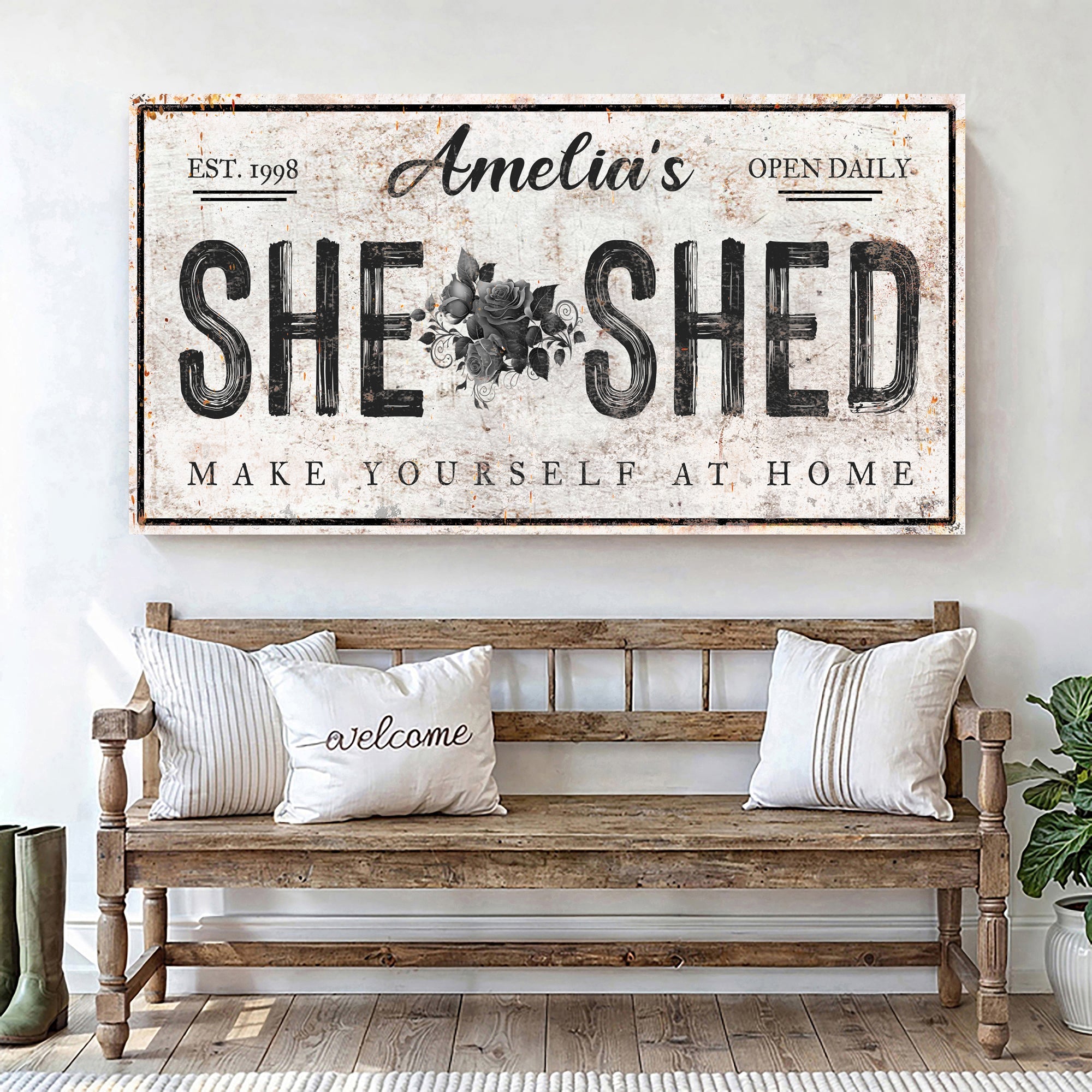 Personalized She Shed Sign XVII on sale at MyriadMart