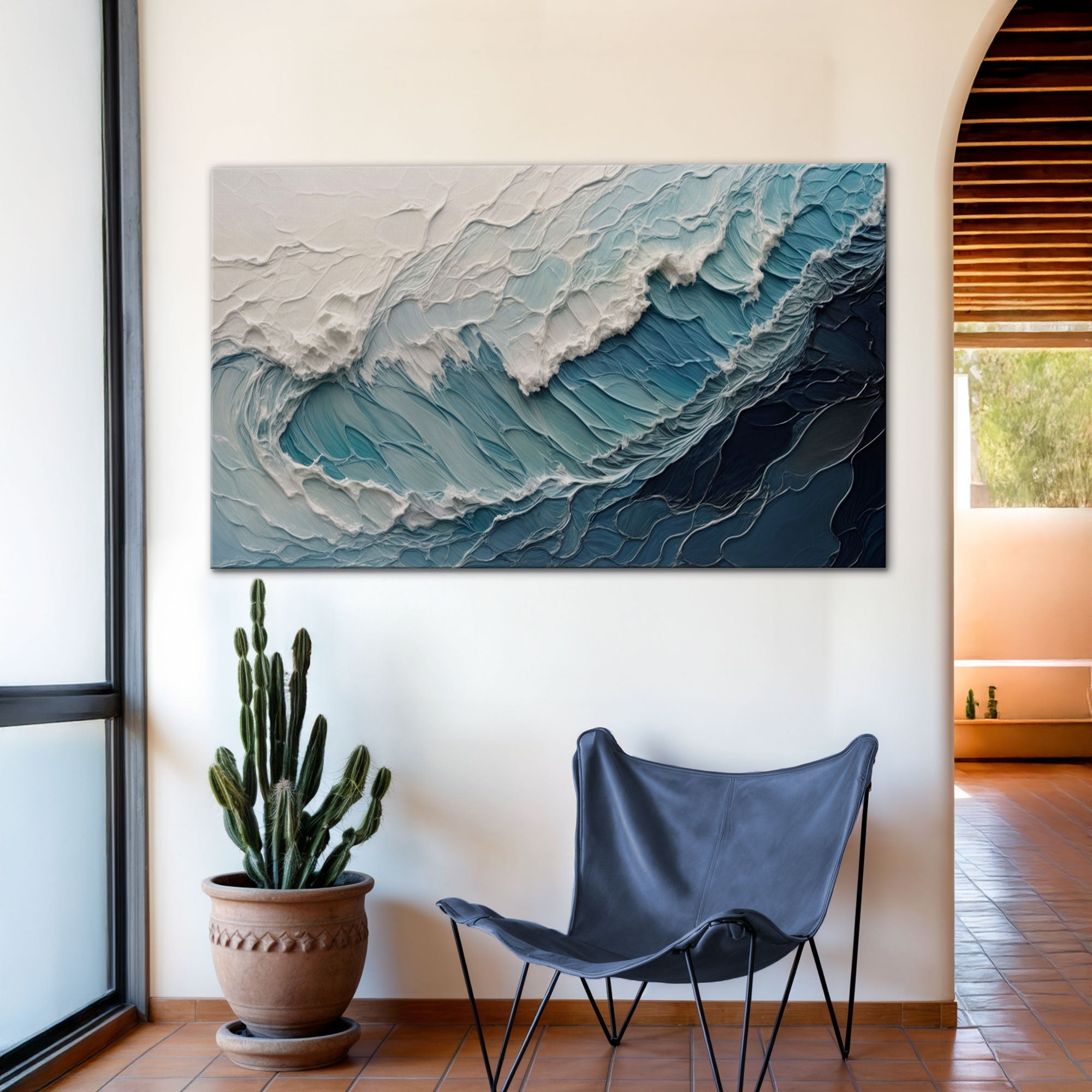 Ocean's Embrace Seascape Impasto Wall Art on sale at MyriadMart