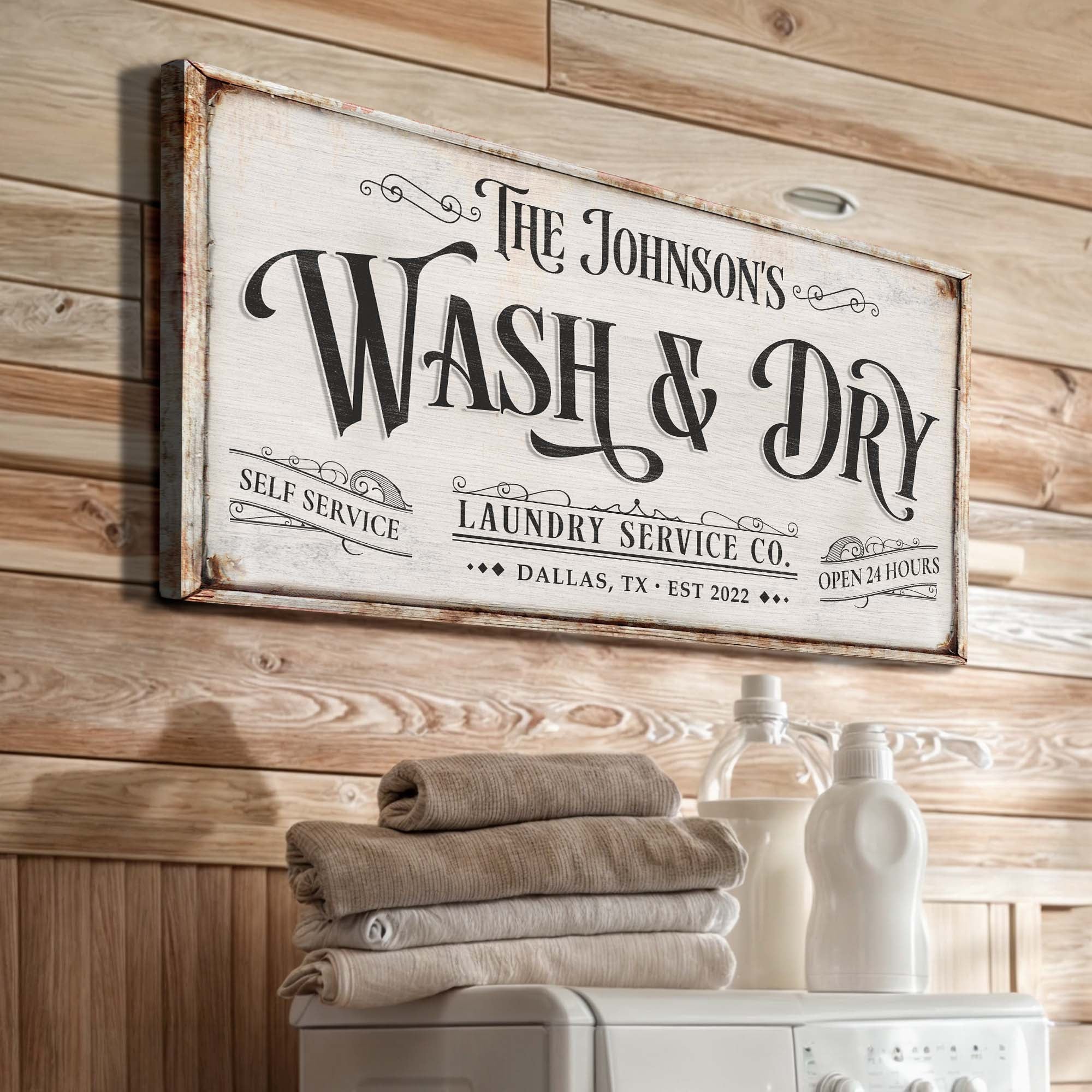 Personalized Laundry Service Sign on sale at MyriadMart