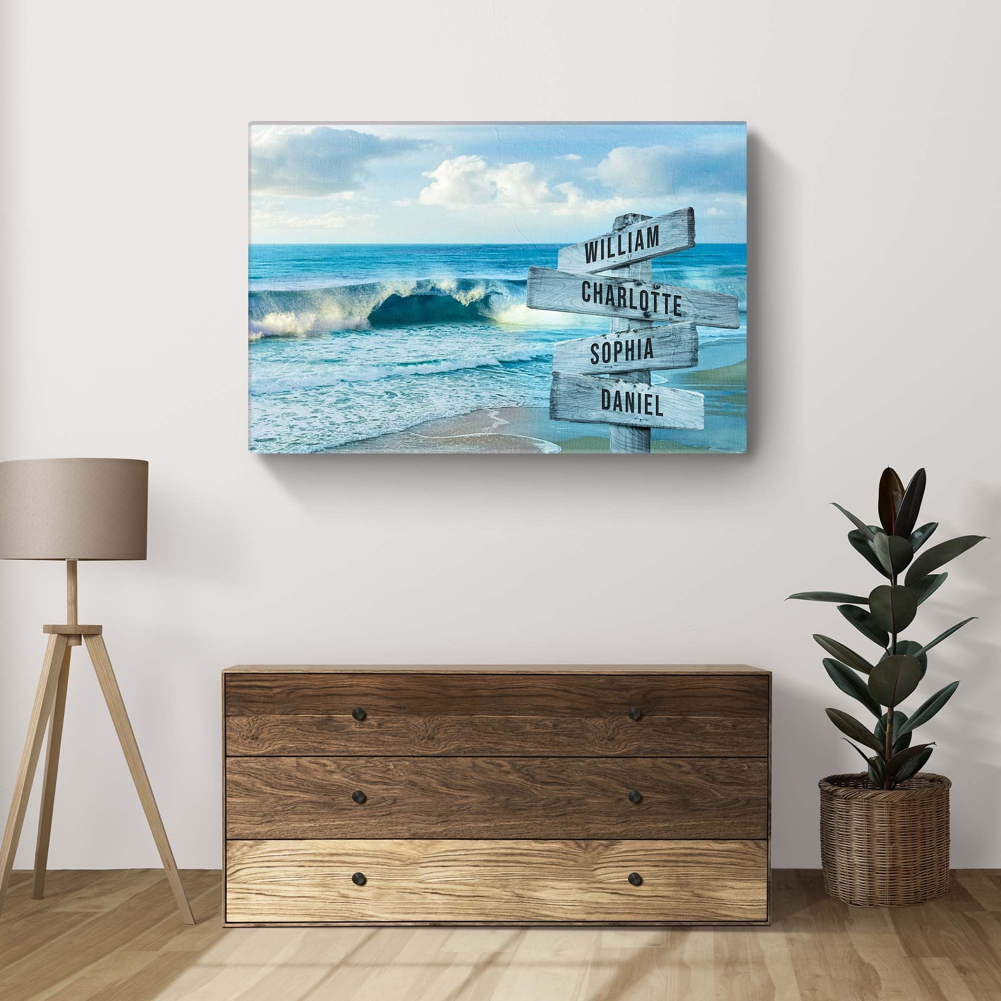 Family Names Beach Sign on sale at MyriadMart