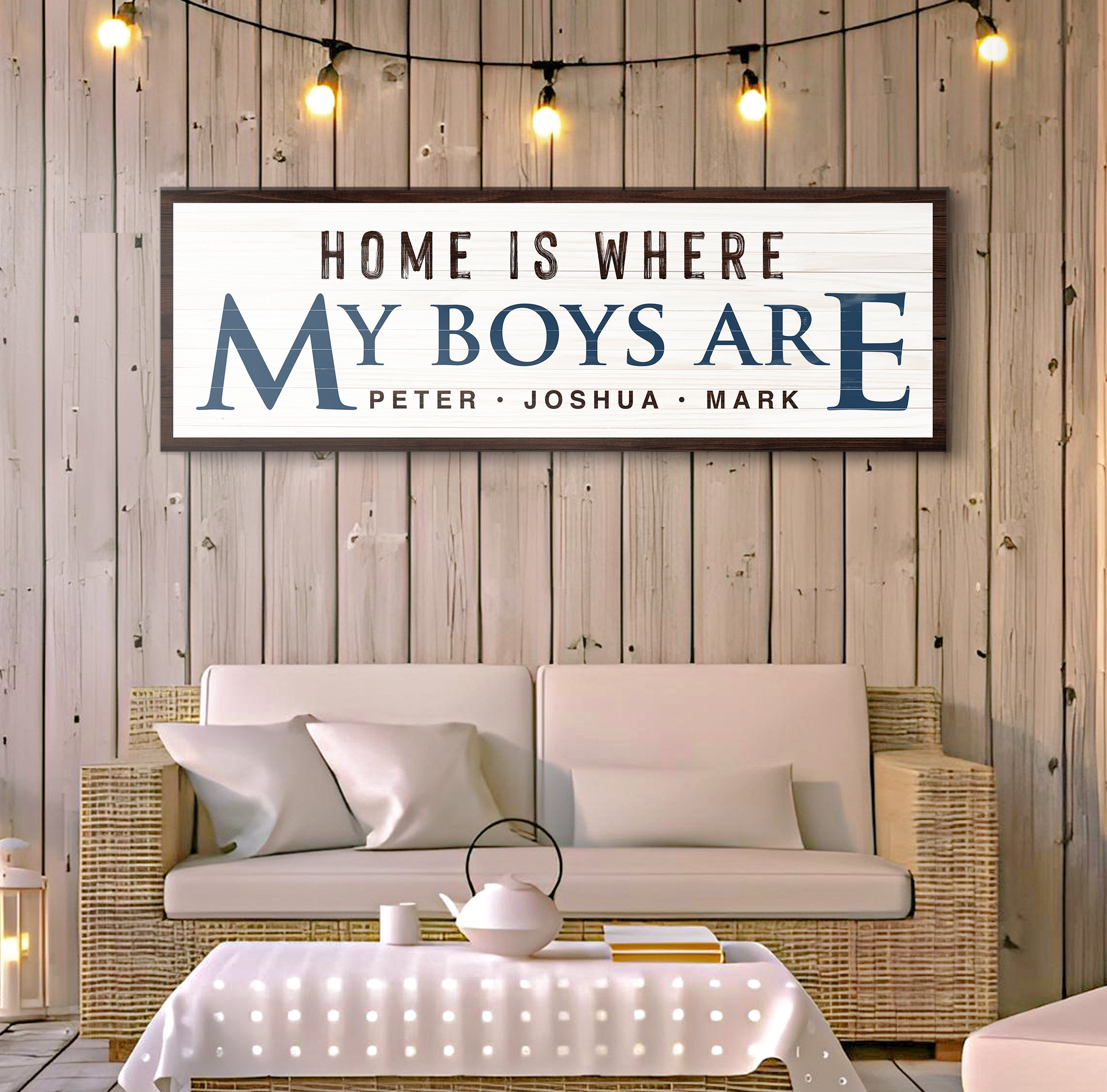 Home Is Where My Boys Are Sign III on sale at MyriadMart