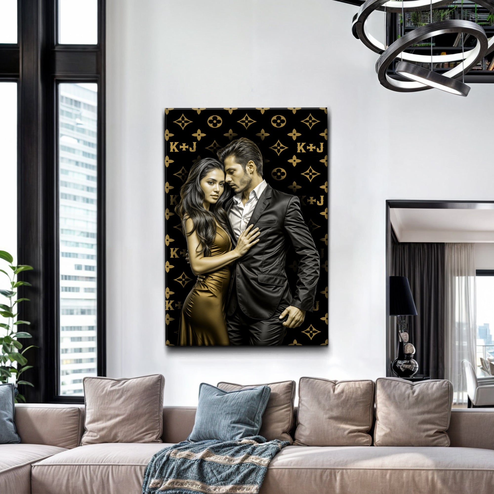 Personalized Luxury Couple Canvas Sign on sale at MyriadMart