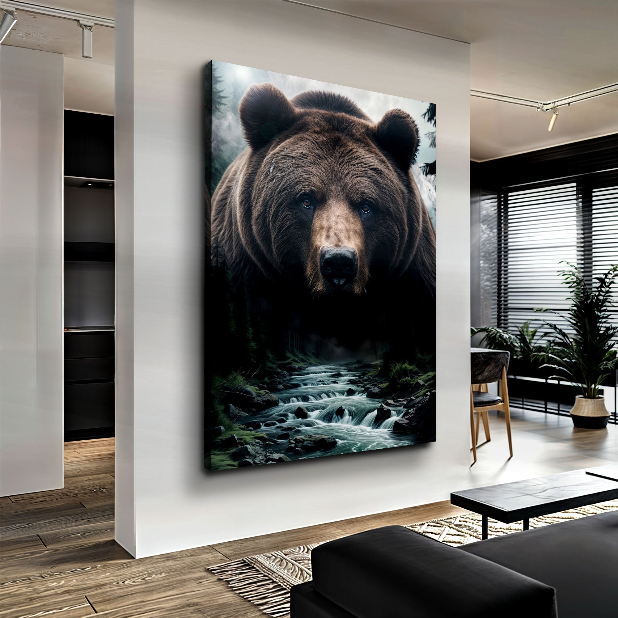 Grizzly Bear Double Exposure Wall Art on sale at MyriadMart