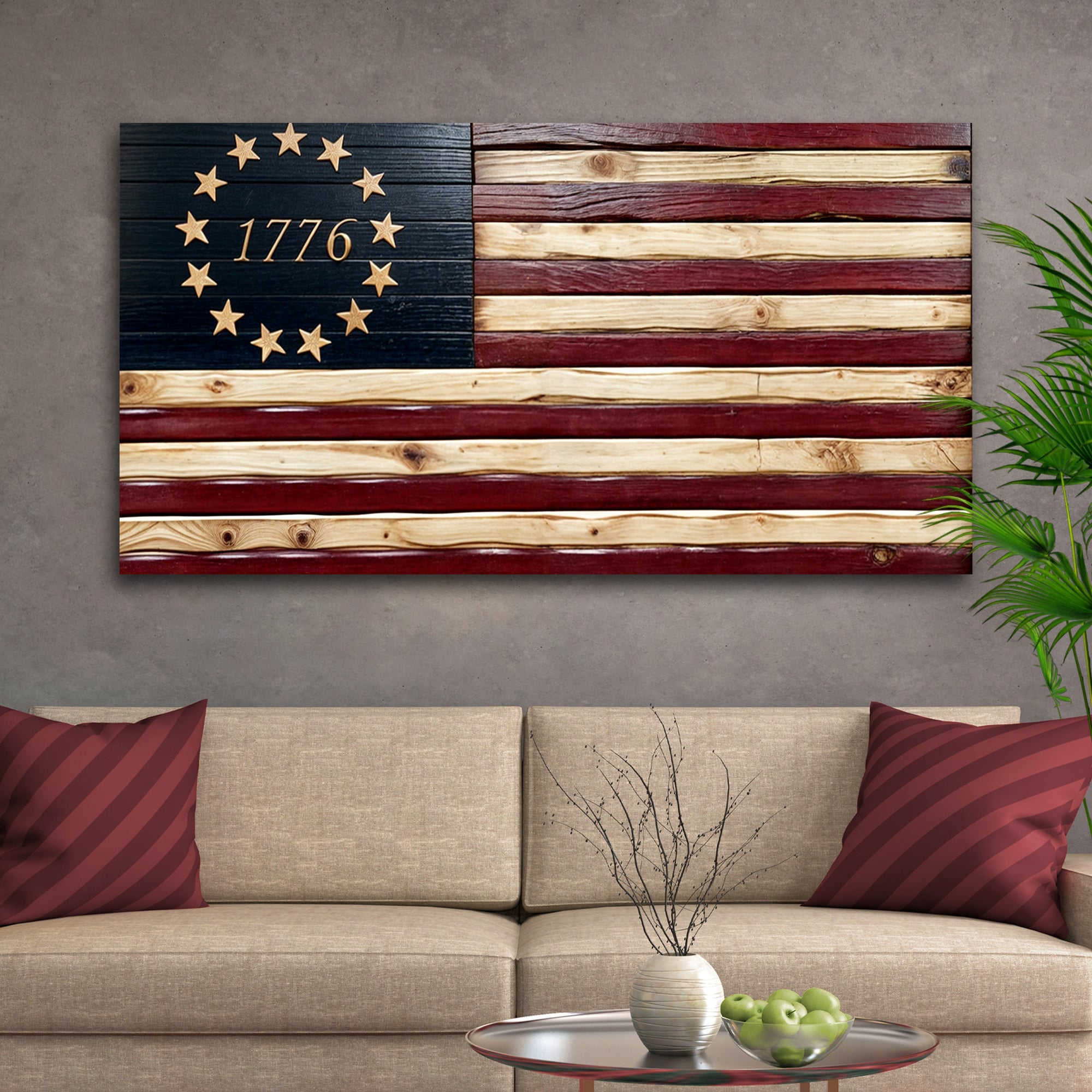 1776 American Flag Wall Art on sale at MyriadMart
