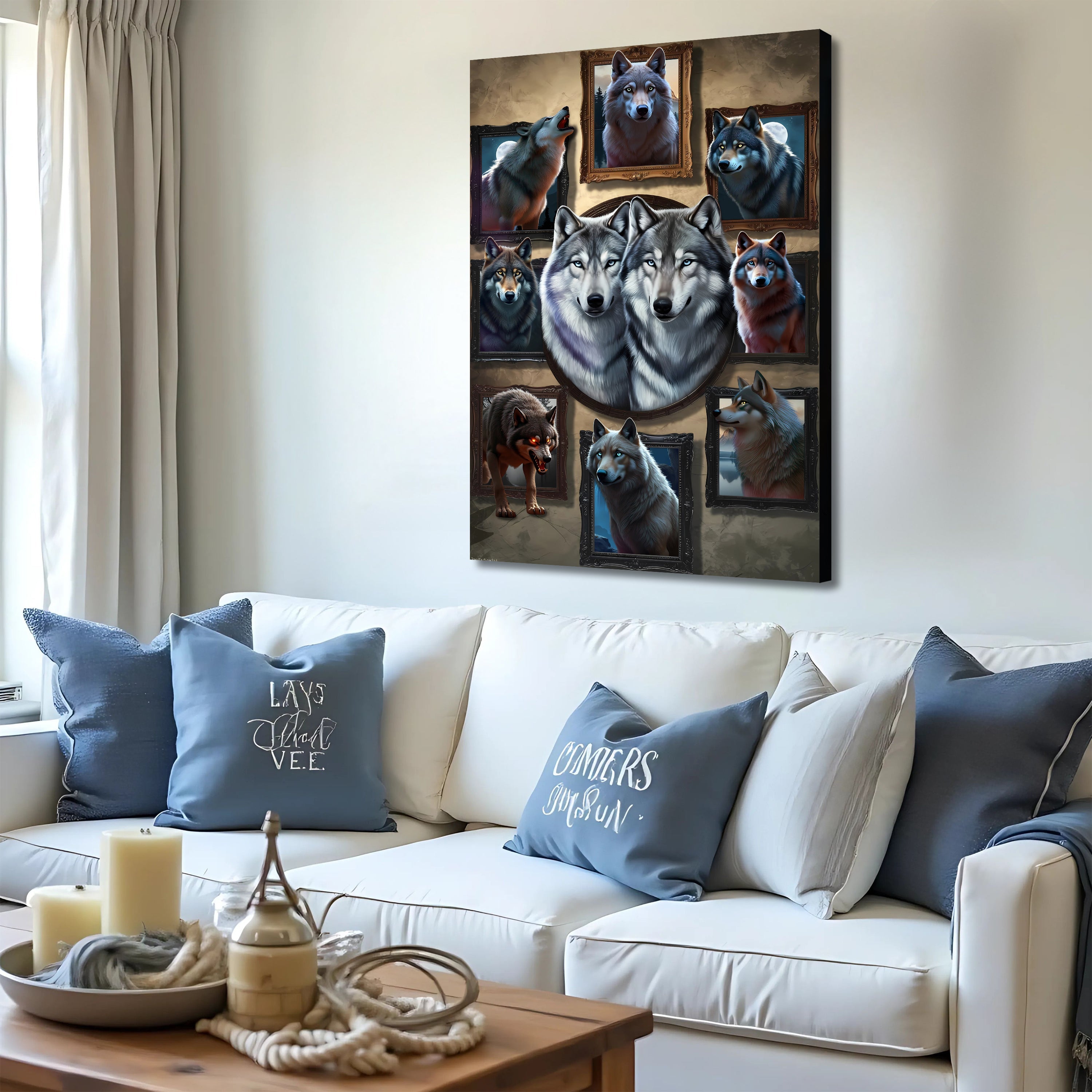 3D Wolf Collage Wall Art on sale at MyriadMart