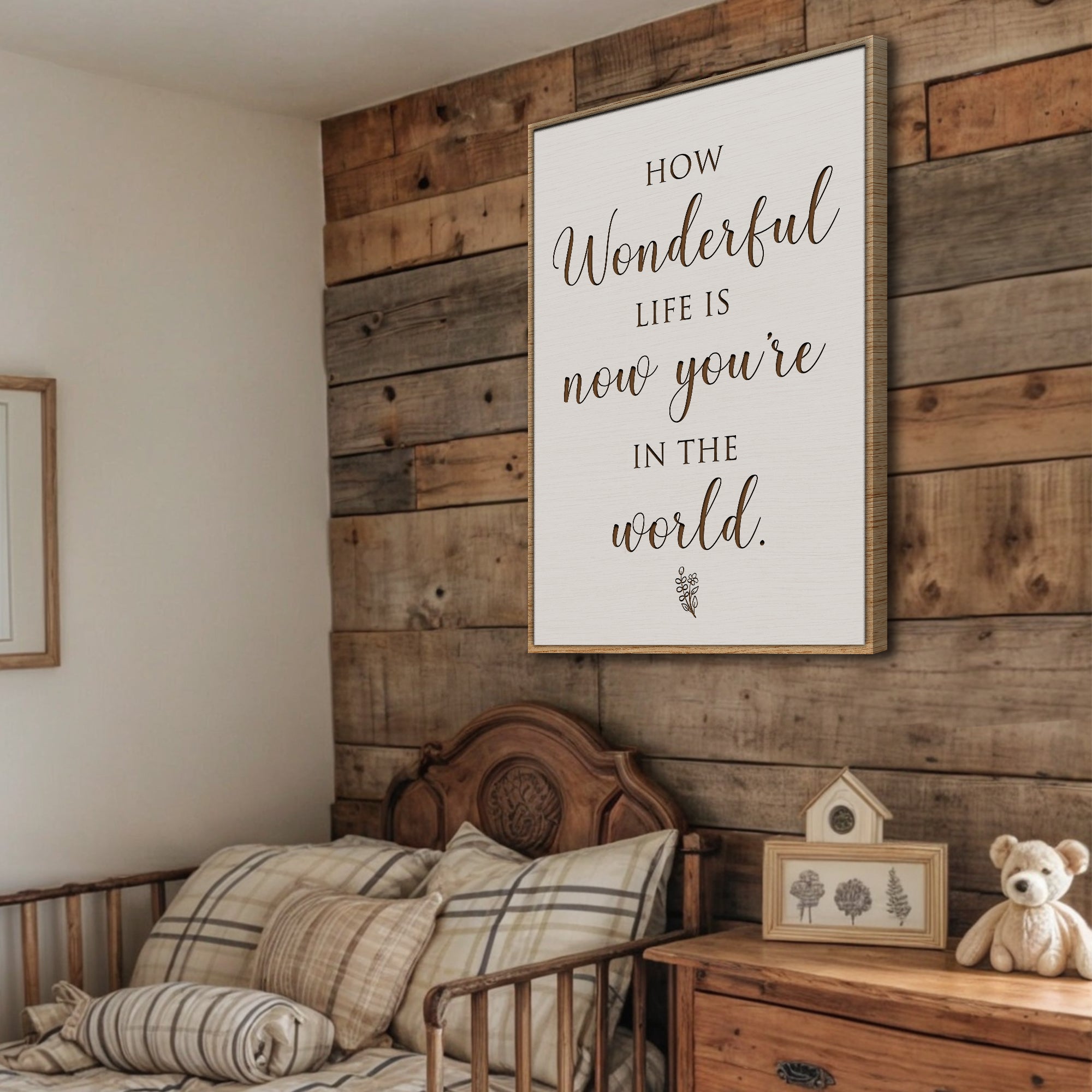 How Wonderful Life Is Nursery Sign II on sale at MyriadMart