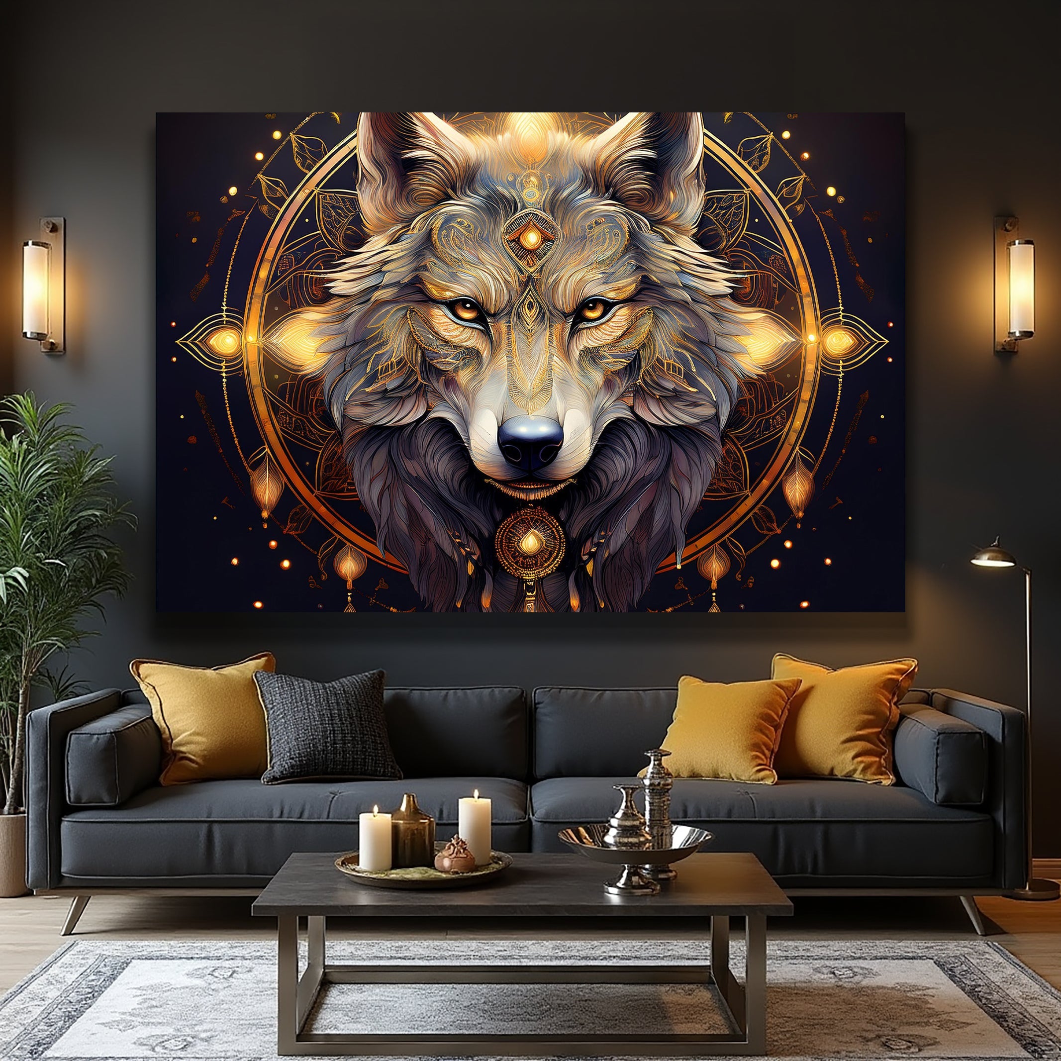 Wolf Head Wall Art on sale at MyriadMart