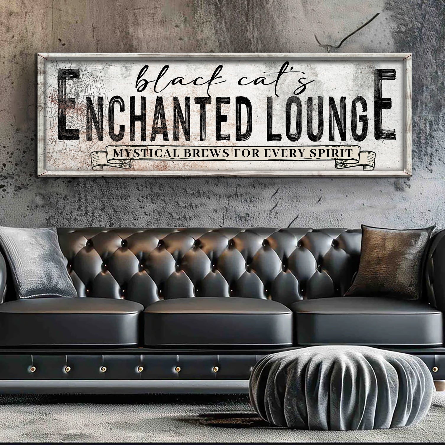 Black Cat's Enchanted Lounge Halloween Sign III on sale at MyriadMart