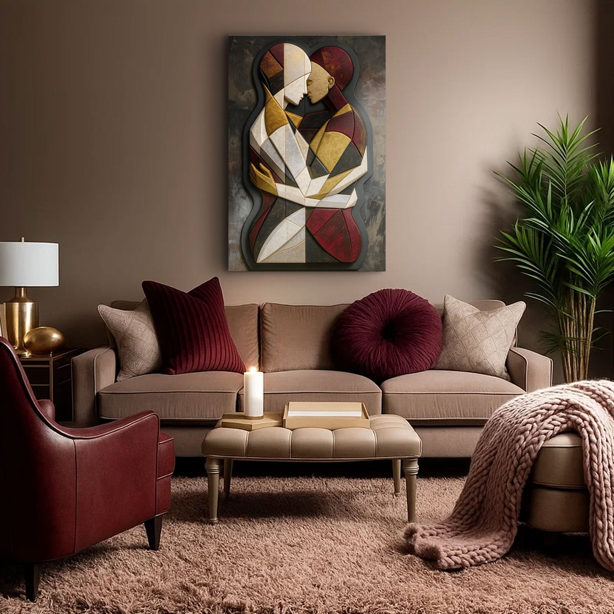 Embrace of Geometry Abstract Wall Art II on sale at MyriadMart