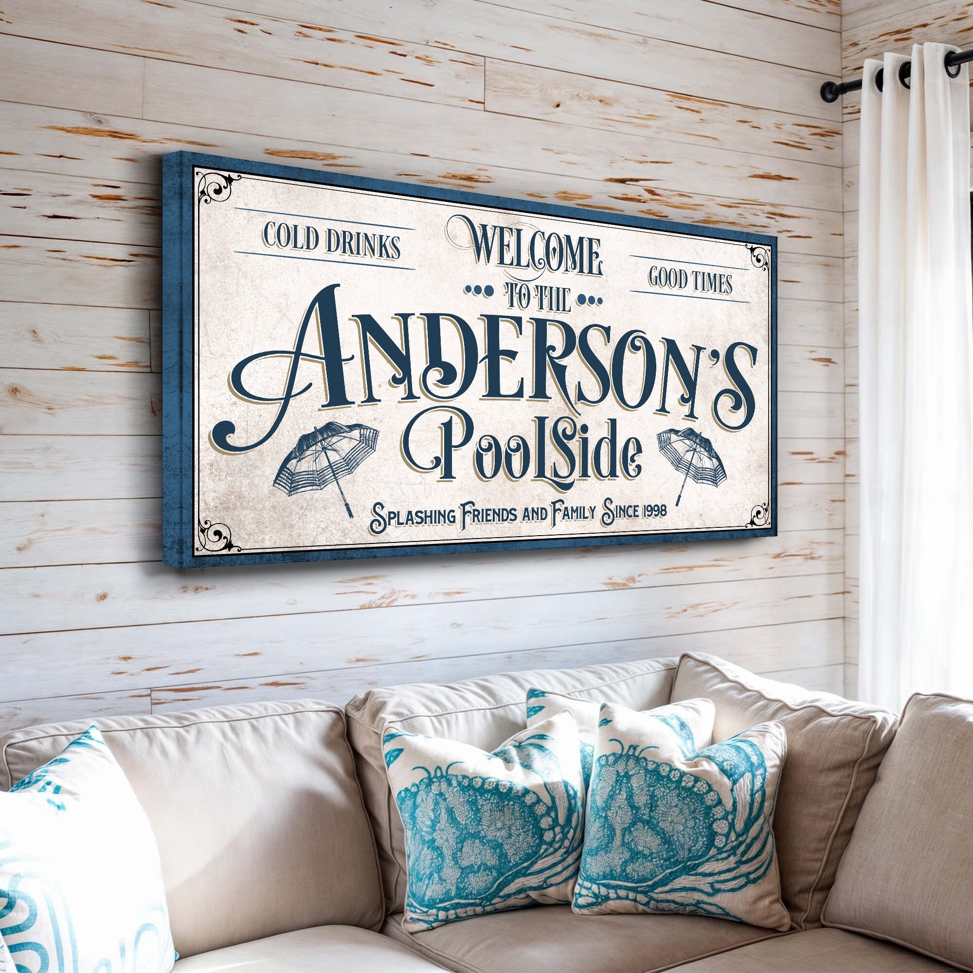 Personalized Pool Party Sign on sale at MyriadMart