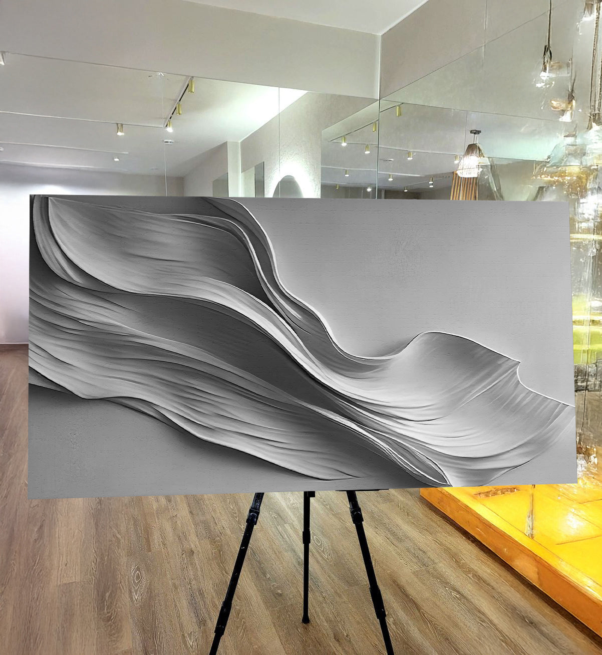 Stormy Gray Minimalist Wall Art on sale at MyriadMart