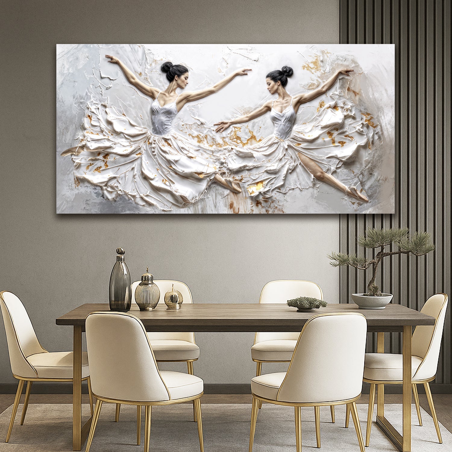 Modern Ethereal Dancers Impasto Wall Art on sale at MyriadMart