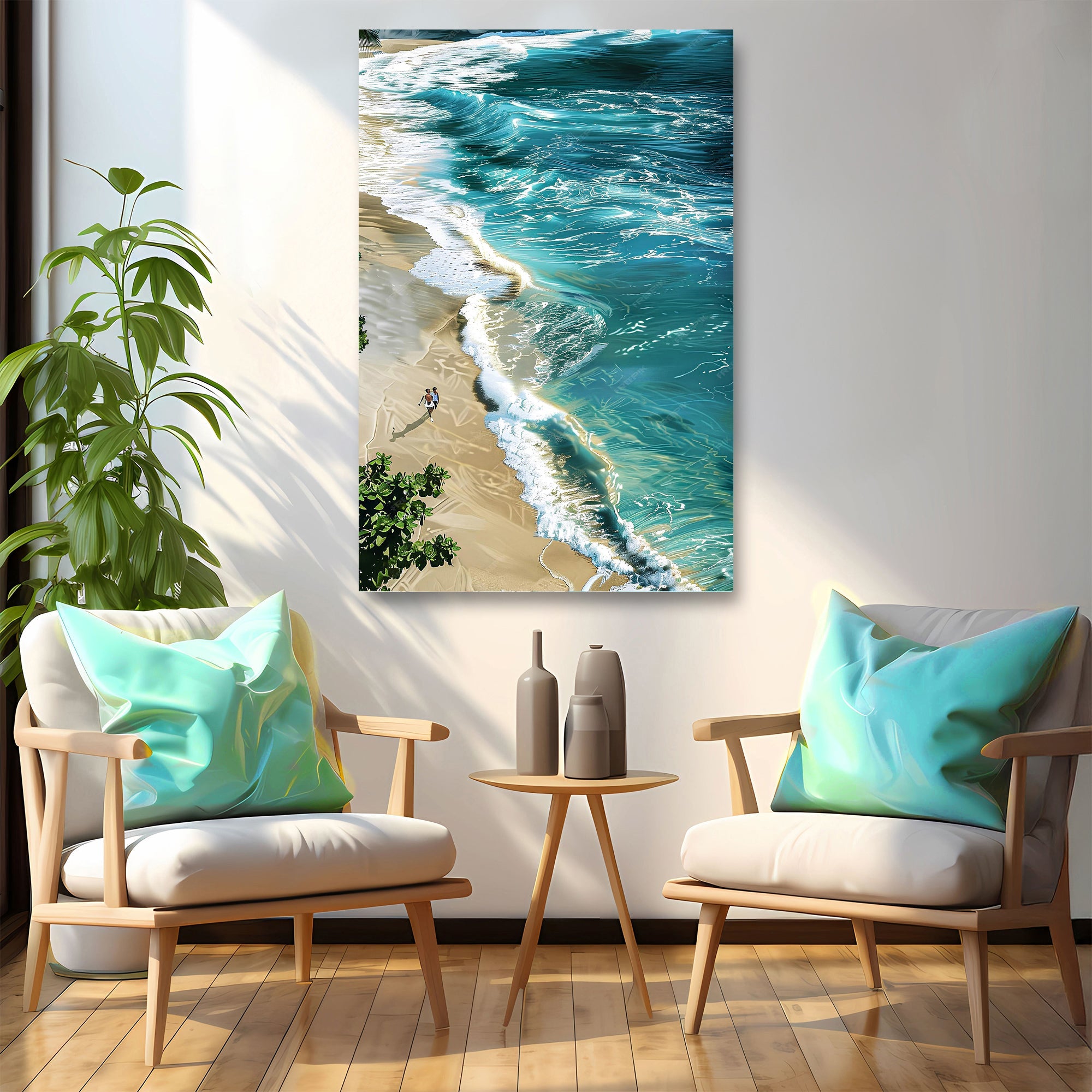Beachfront Painting Coastal Wall Art II on sale at MyriadMart