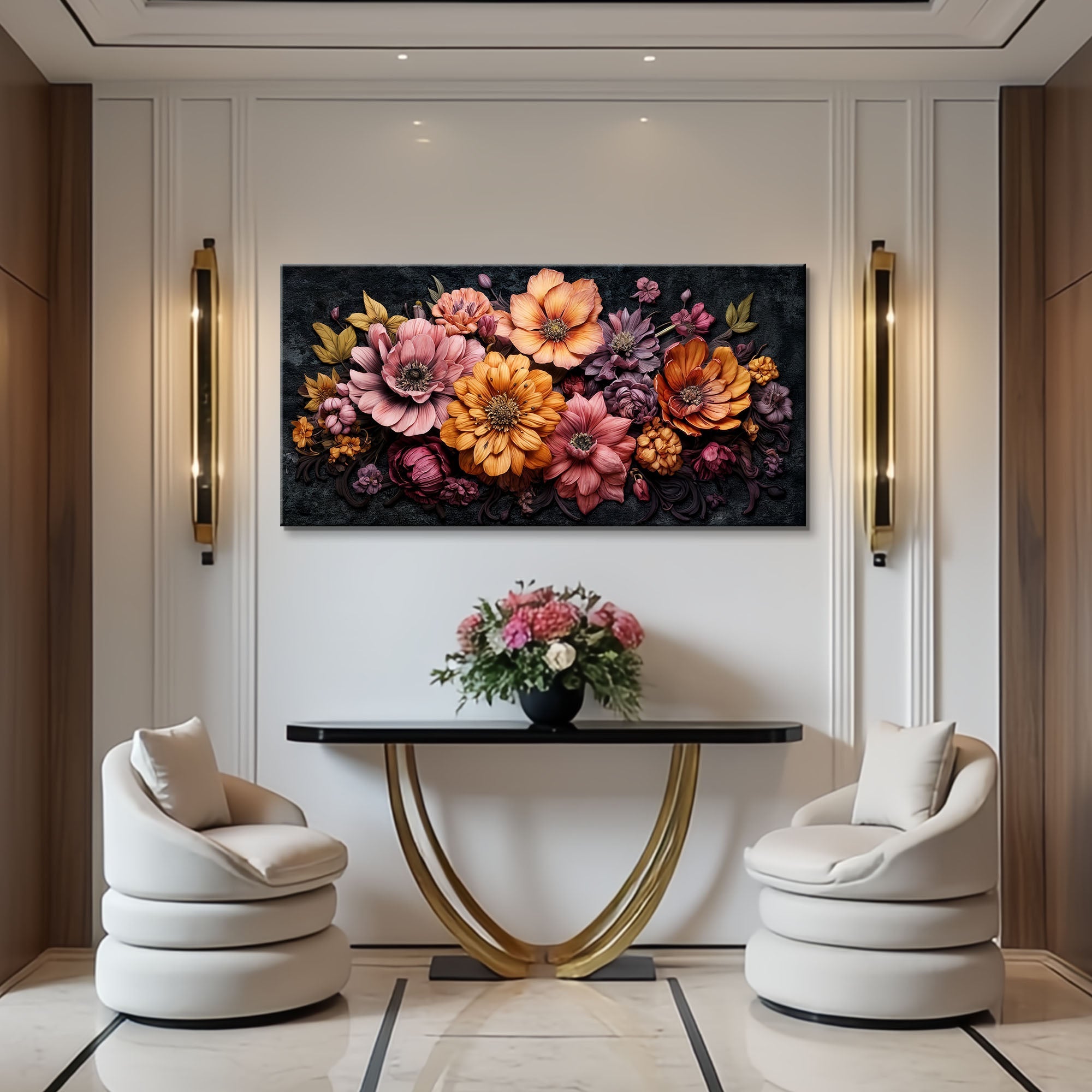 Colorful Floral Realistic Wall Art on sale at MyriadMart