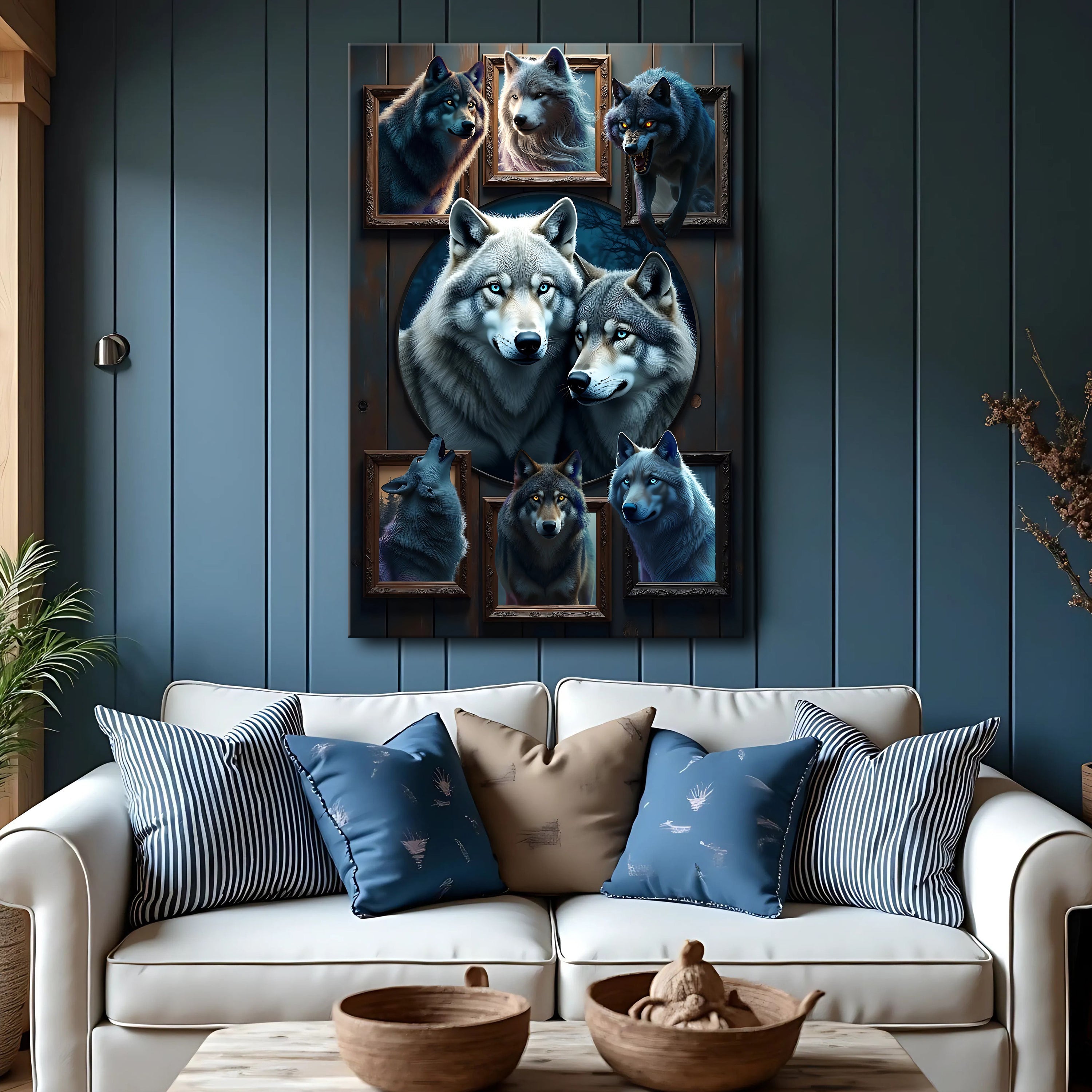 3D Wolf Collage Wall Art II on sale at MyriadMart