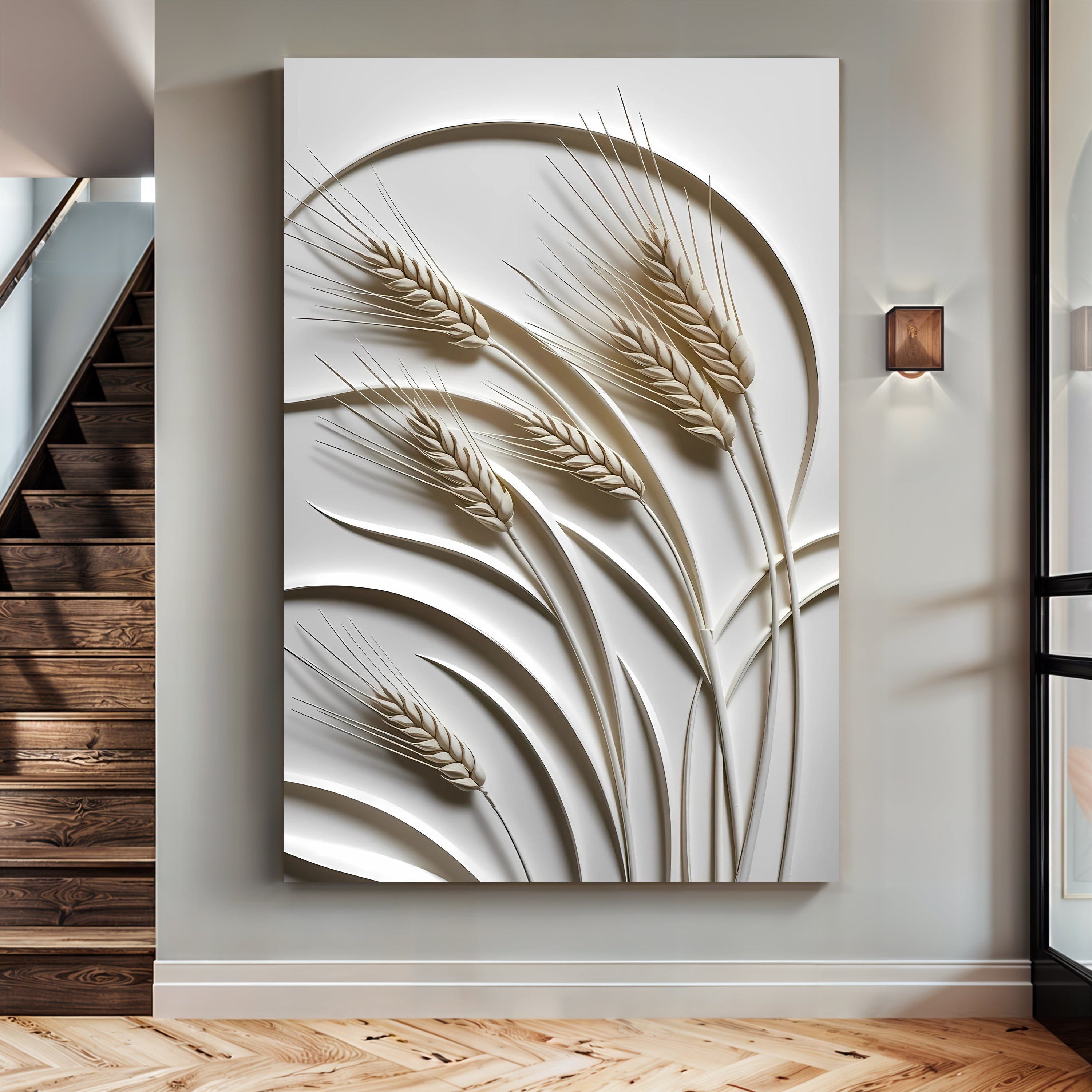 3D Minimalist Wheat Wall Art on sale at MyriadMart