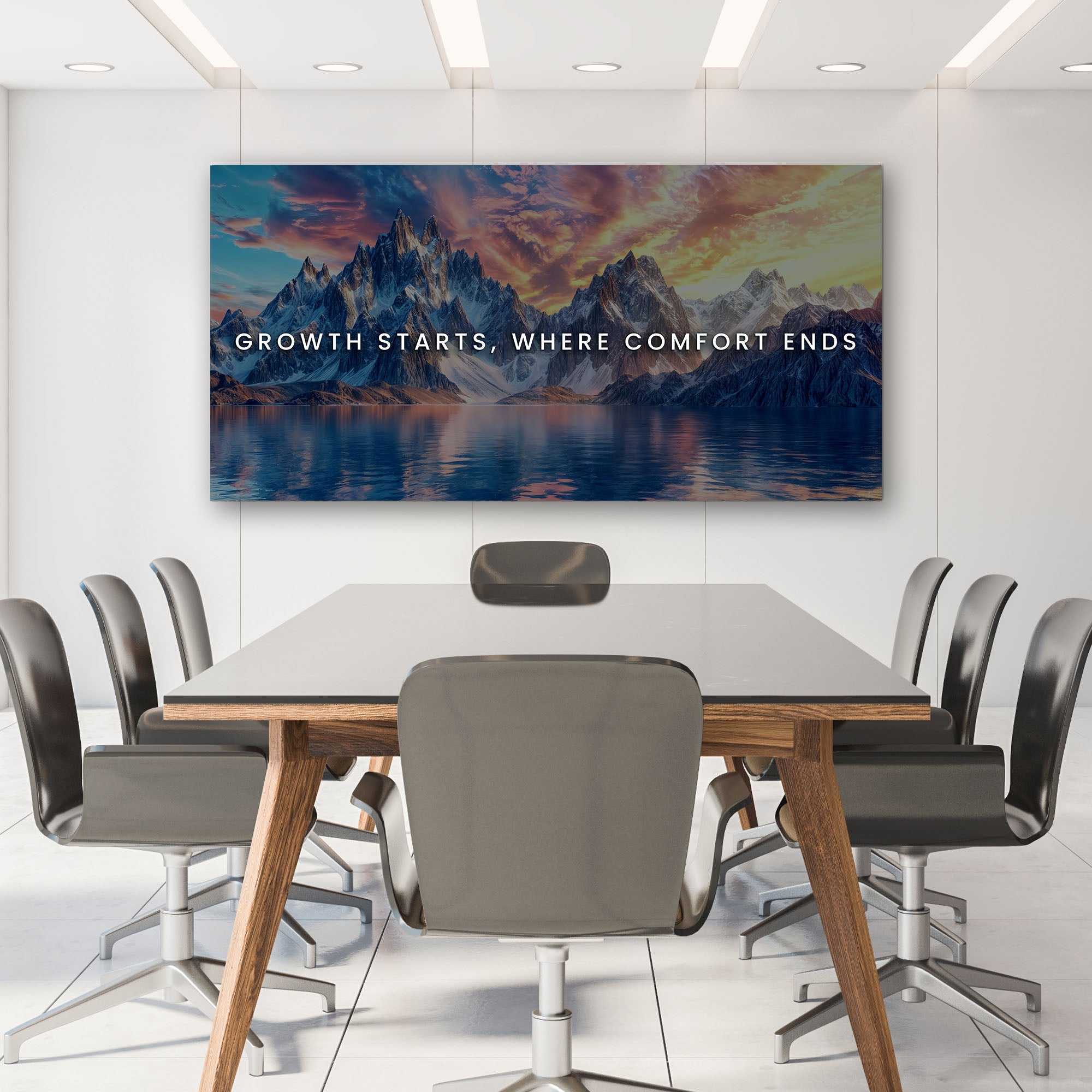 Growth Starts Where Comfort Ends Motivational Wall Sign on sale at MyriadMart